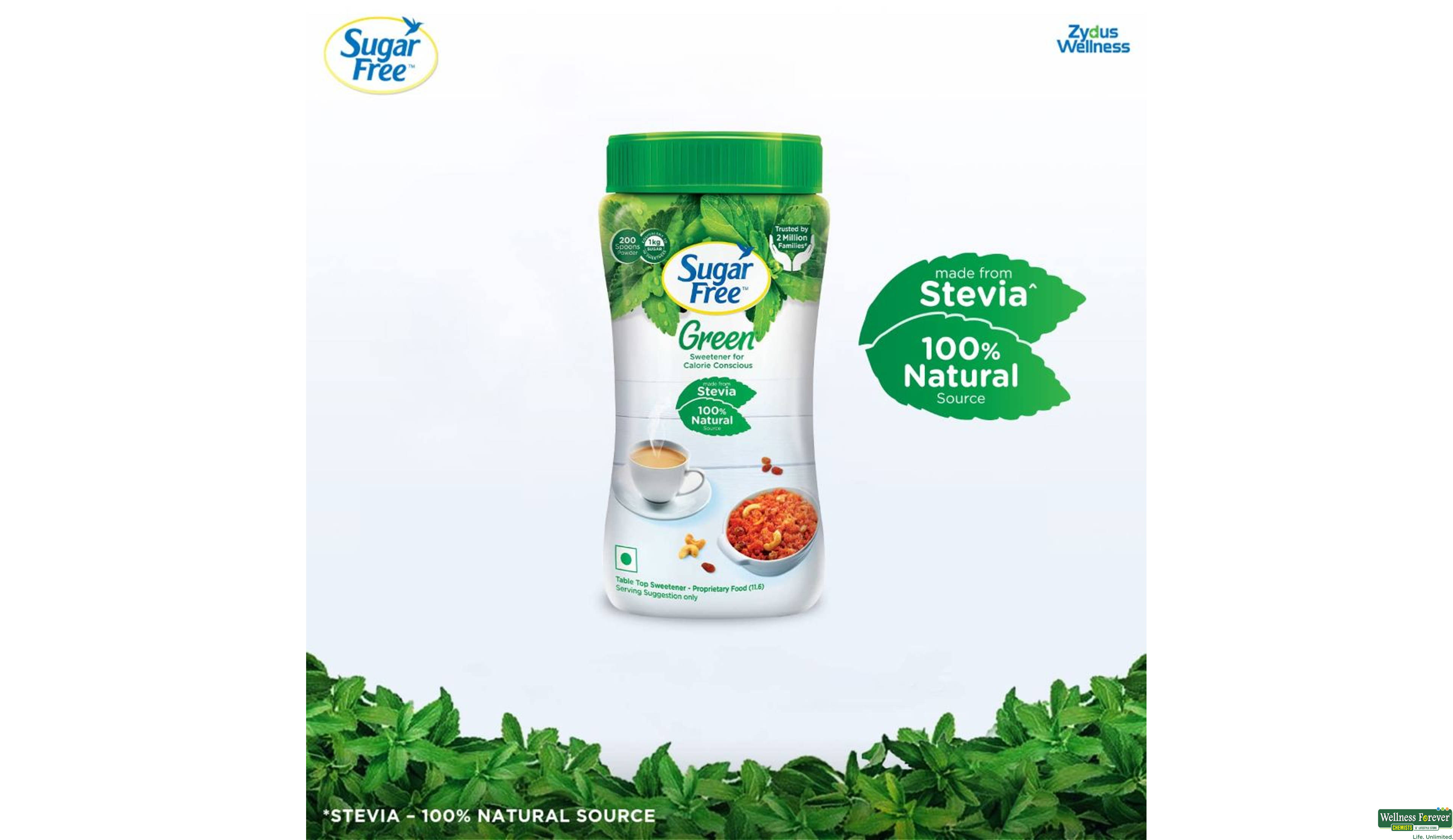SUGAR FREE GREEN POW 100GM- 4, 100GM, null