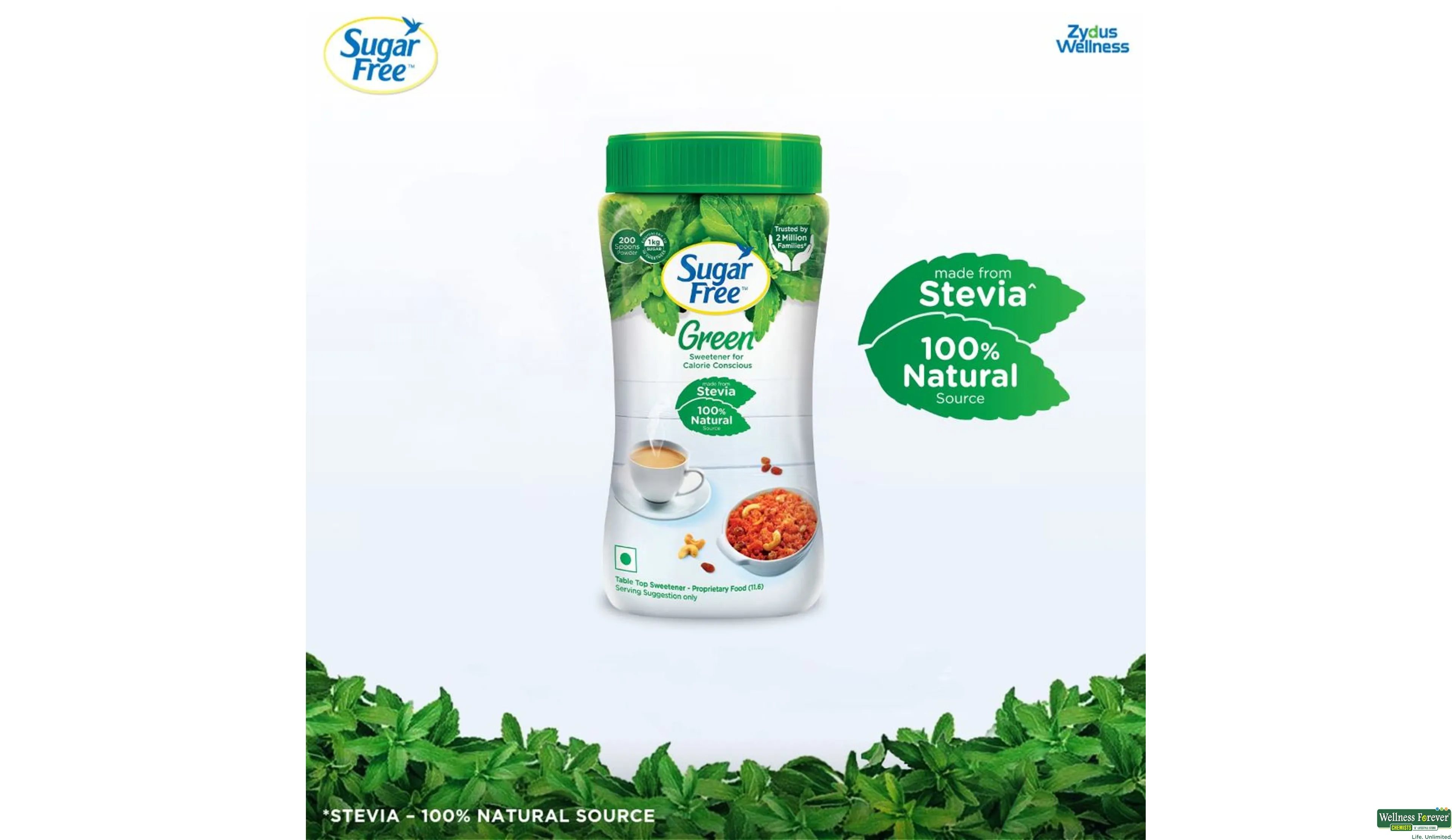 Buy Sugar Free Green Stevia Powder, 100 g Online at Best Prices