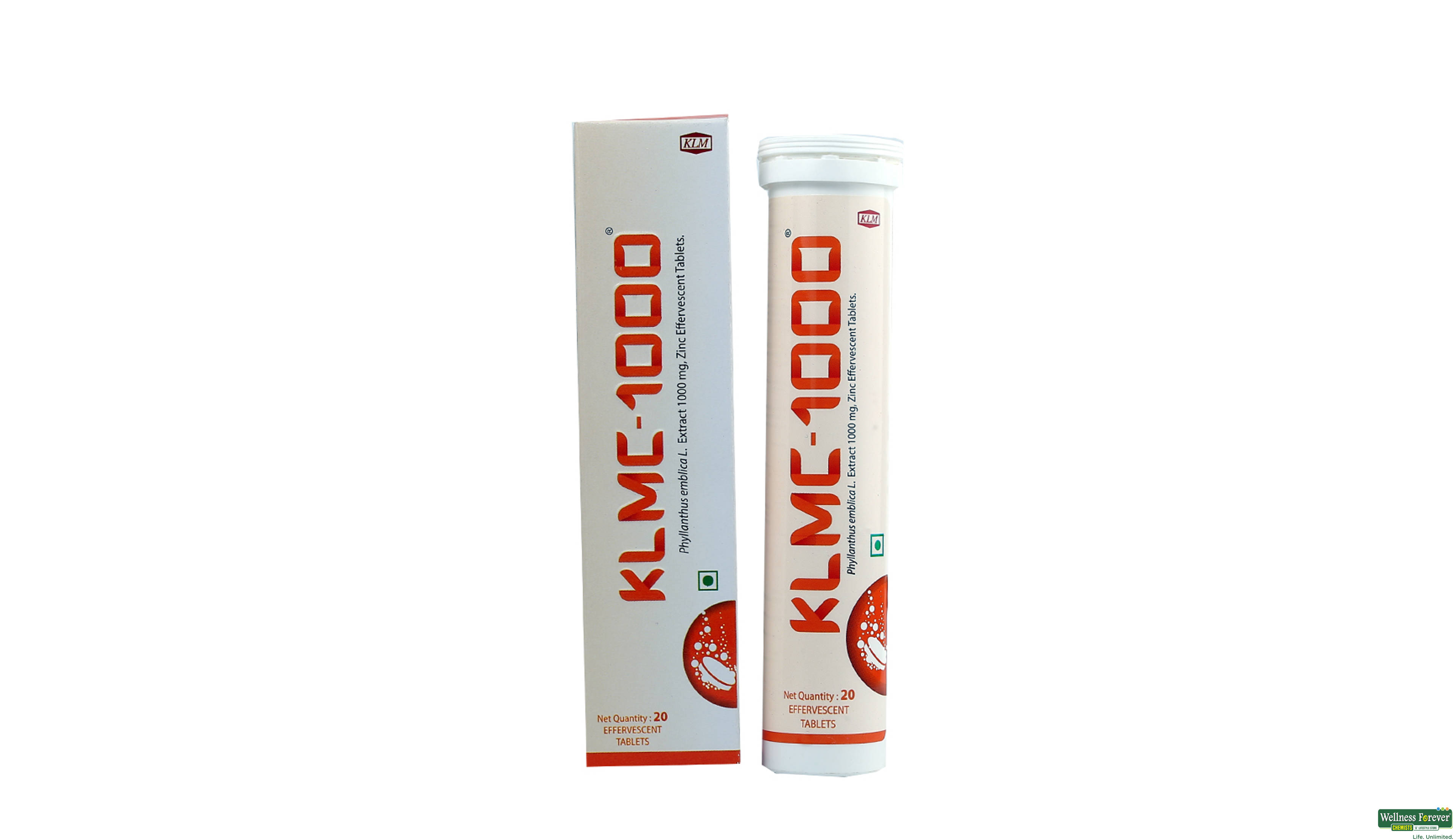 KLMC 1000MG EFFERVESCENT 20TAB- 1, 20TAB, 