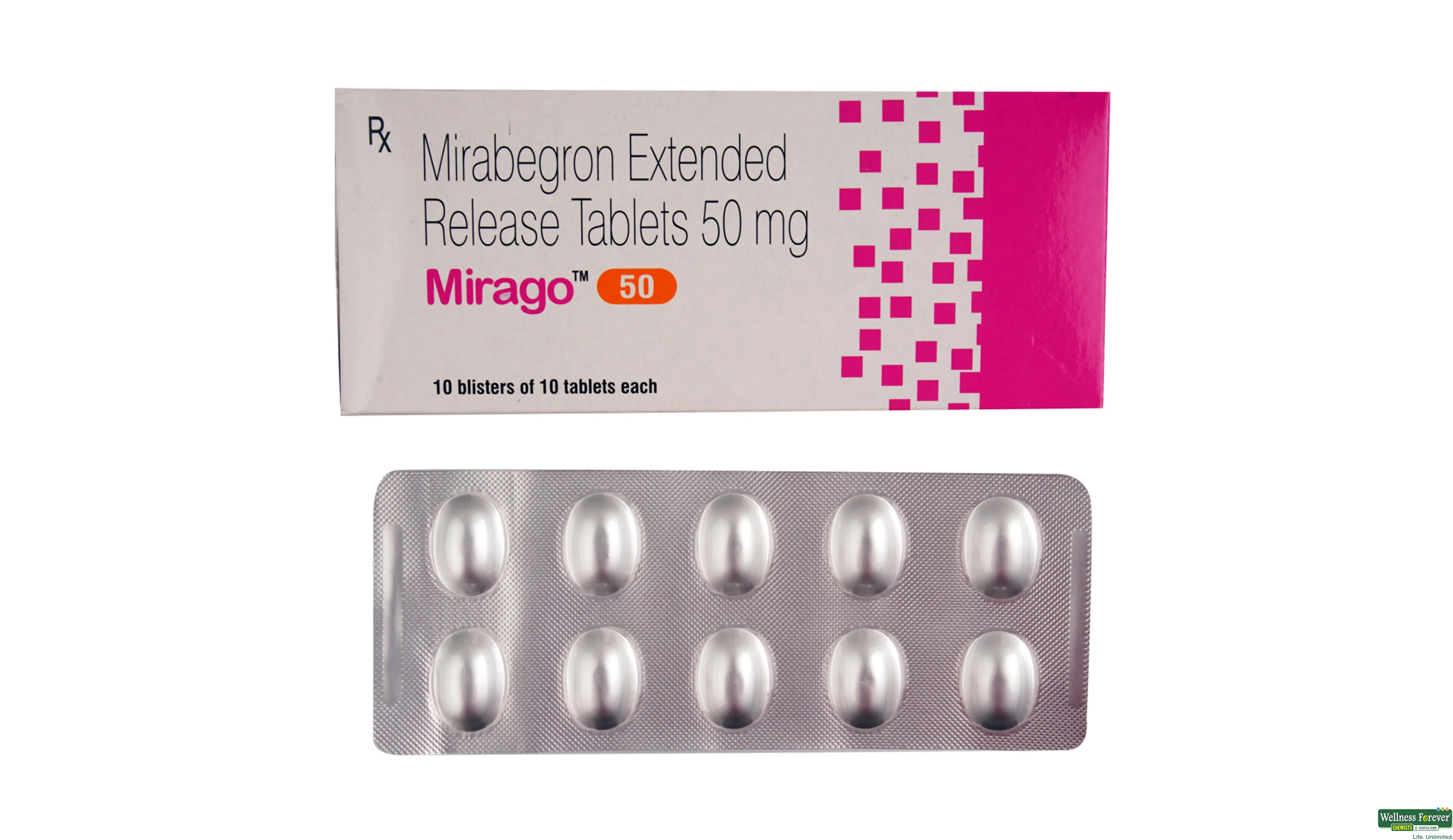 MIRAGO 50MG 10TAB- 1, 10TAB, 