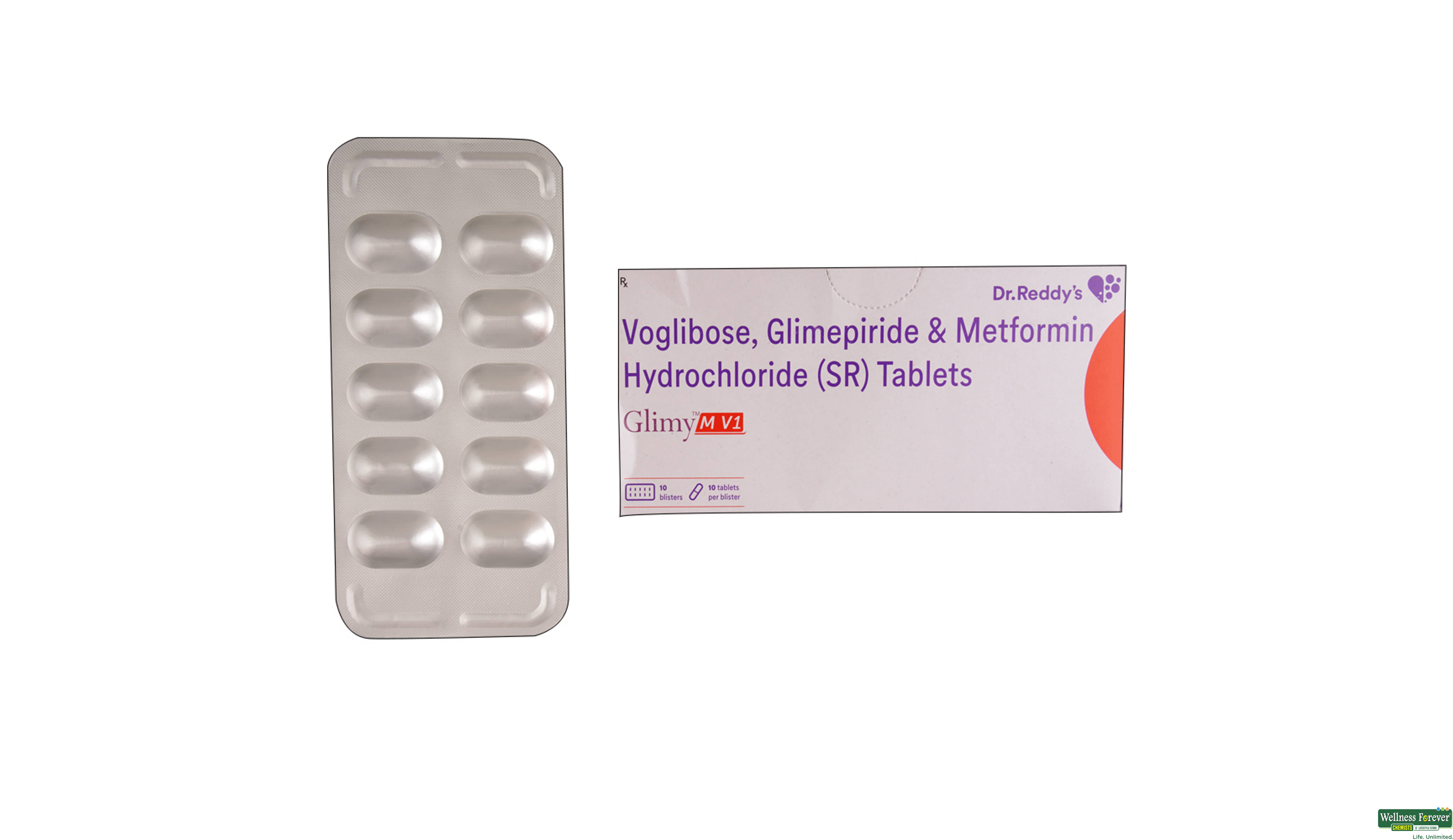GLIMY-MV 1MG 10TAB- 1, 10TAB, 
