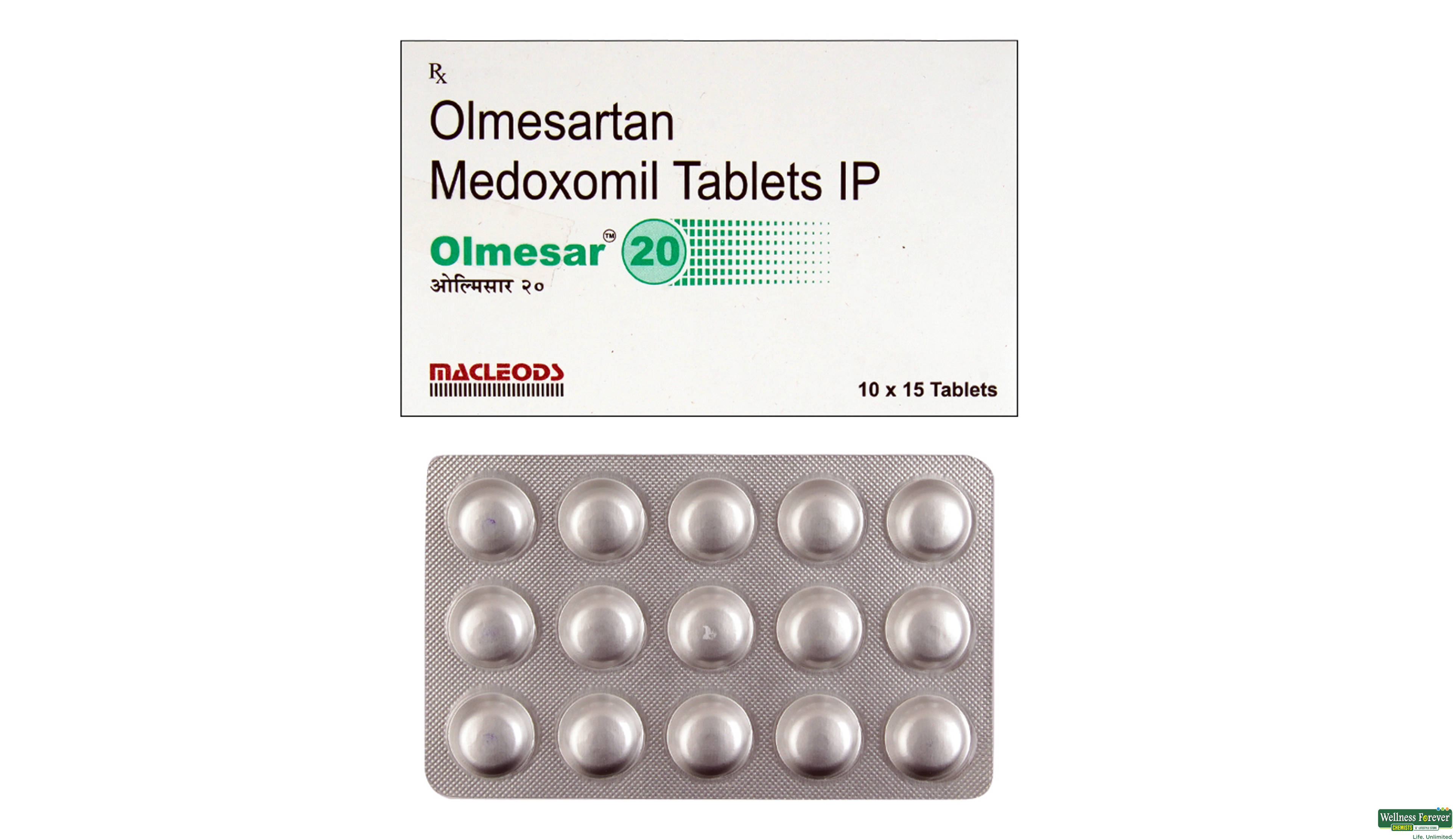 OLMESAR 20MG 15TAB- 1, 15TAB, 