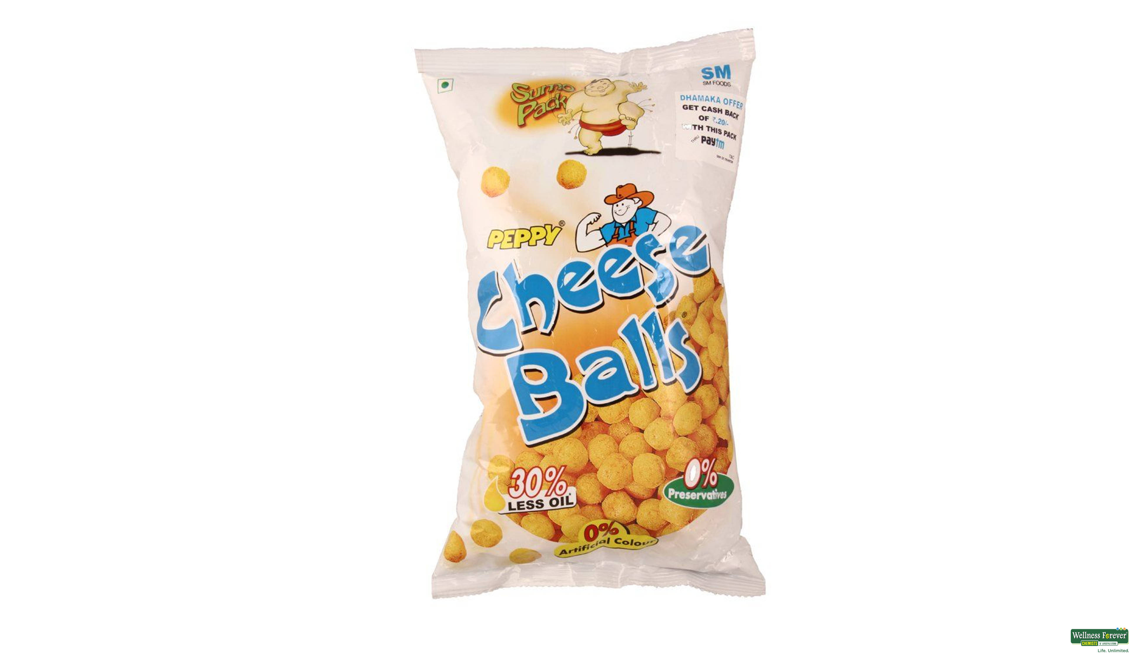 PEPPY CHEESE BALLS 75GM- 1, 75GM, null