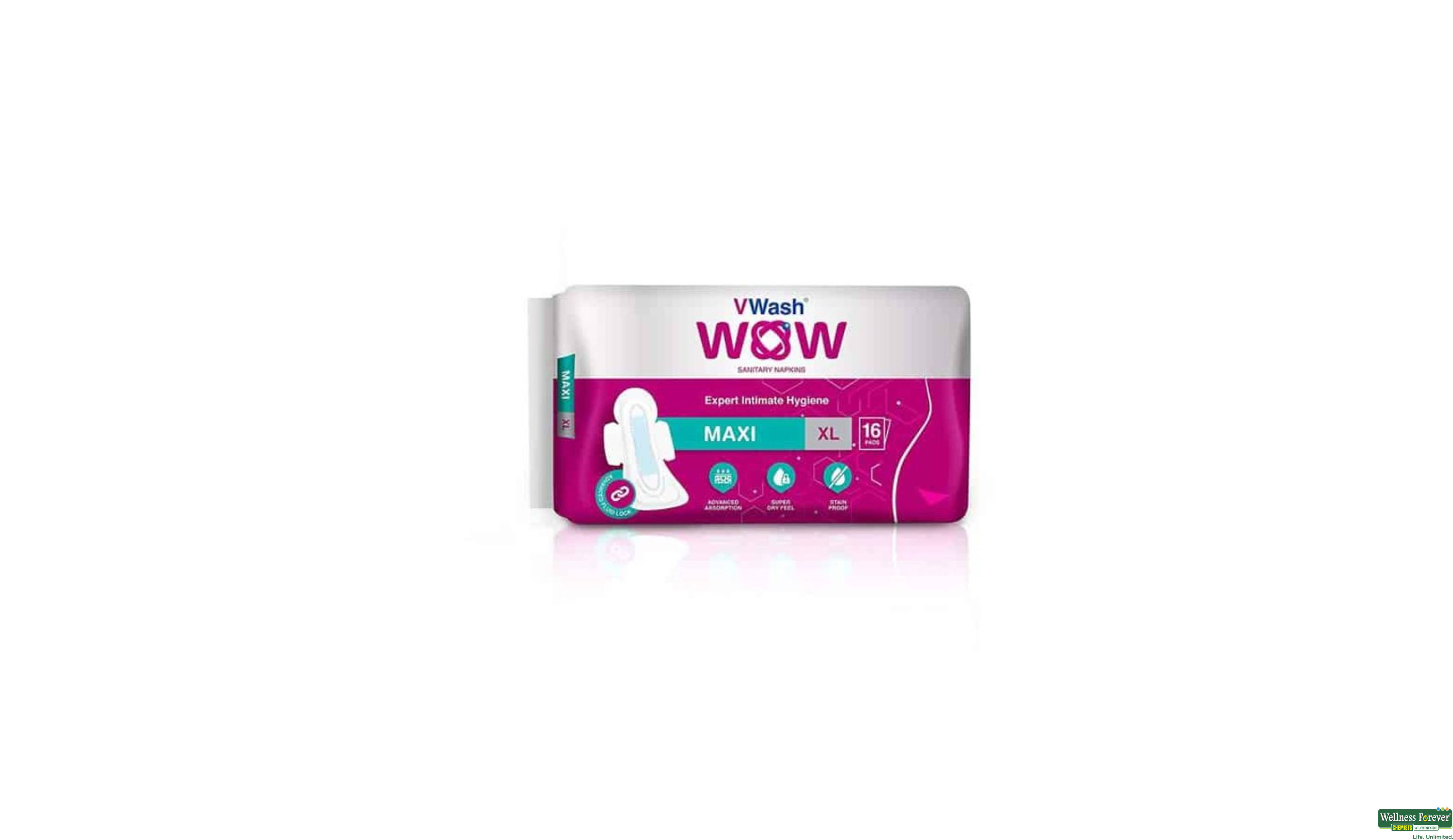 VWASH WOW SA/PADS MAXI XL 16PC- 1, 16PC, null