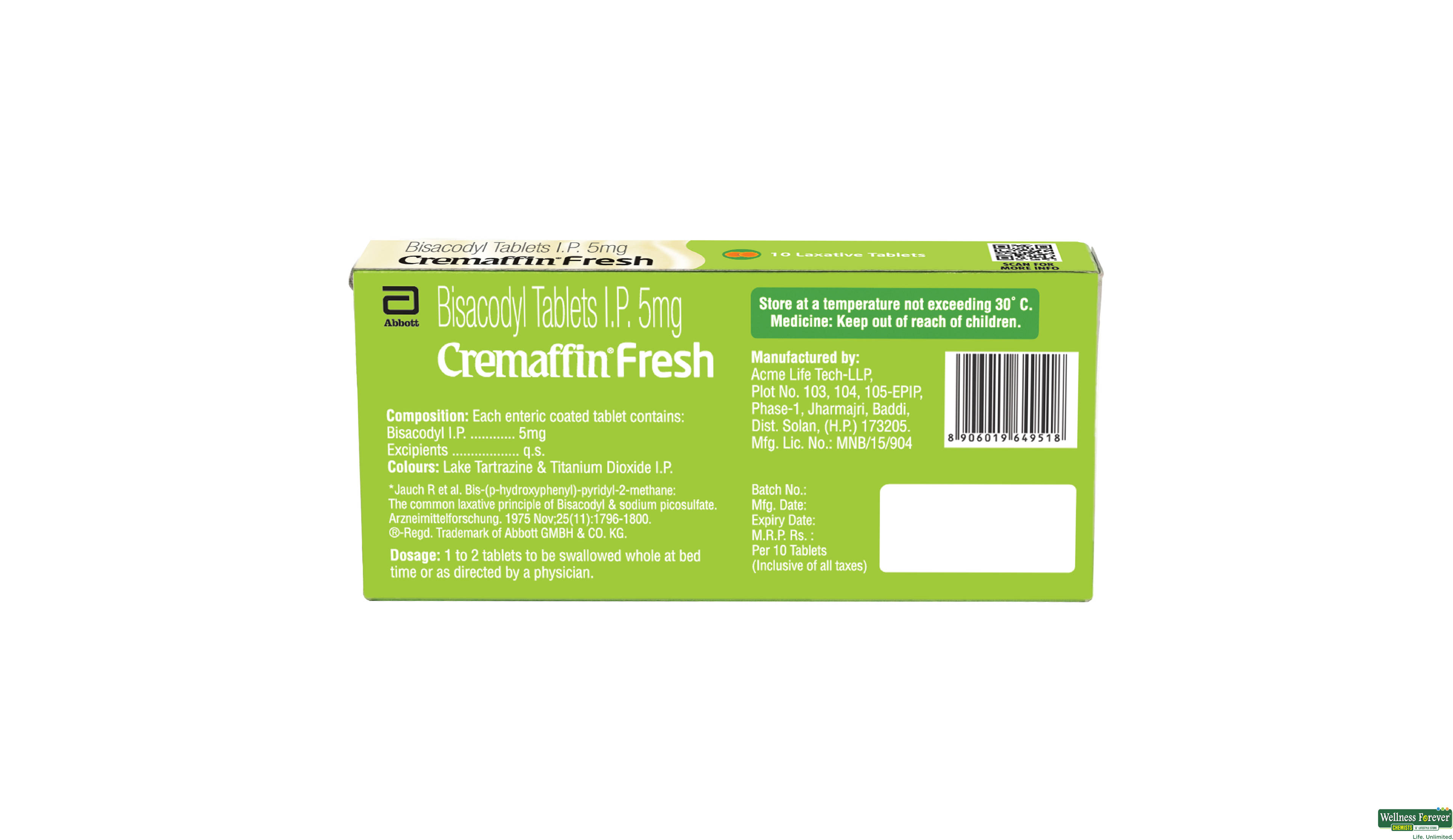 CREMAFFIN FRESH 5MG 10TAB- 2, 10TAB, 