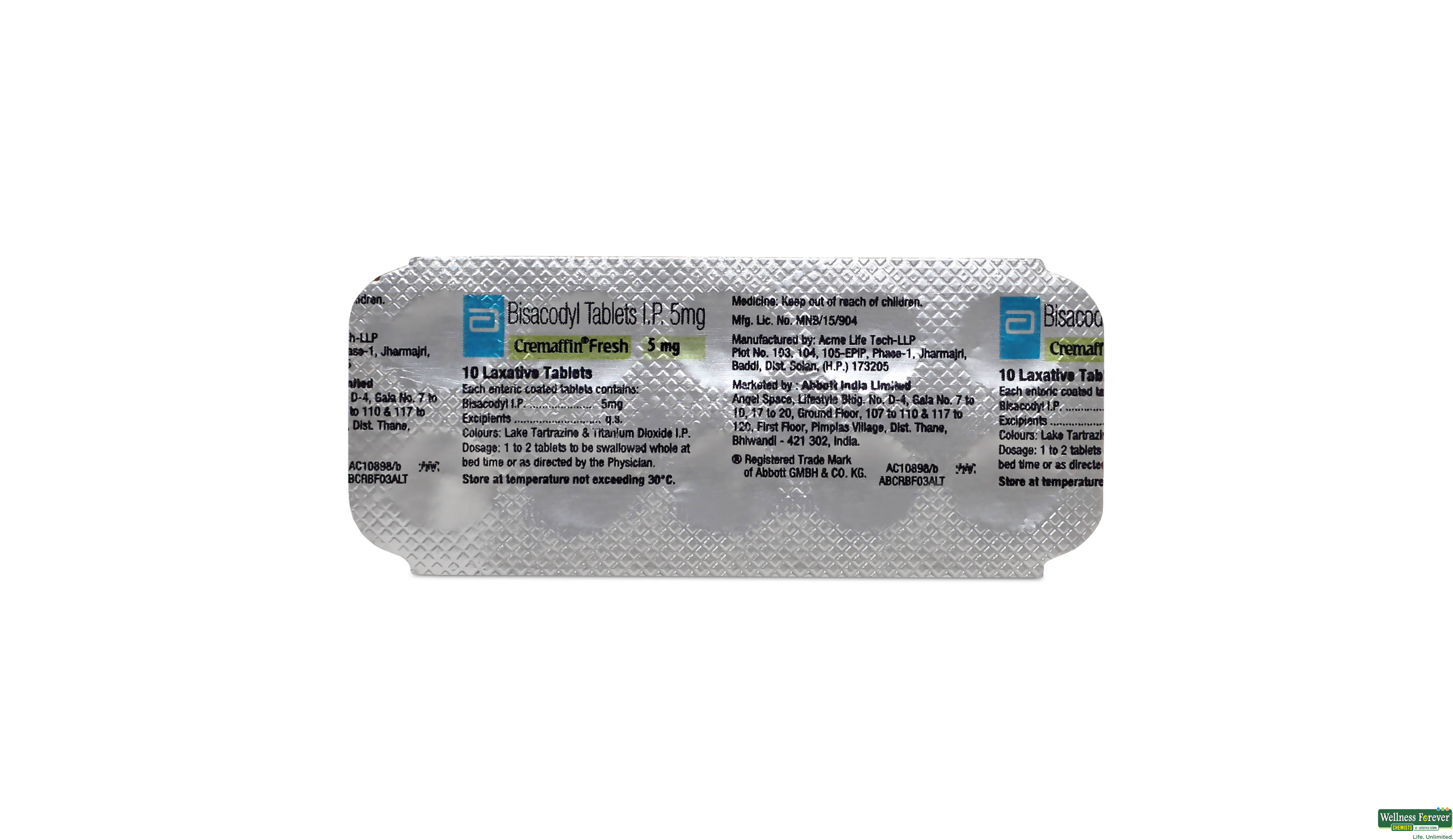 CREMAFFIN FRESH 5MG 10TAB- 5, 10TAB, 