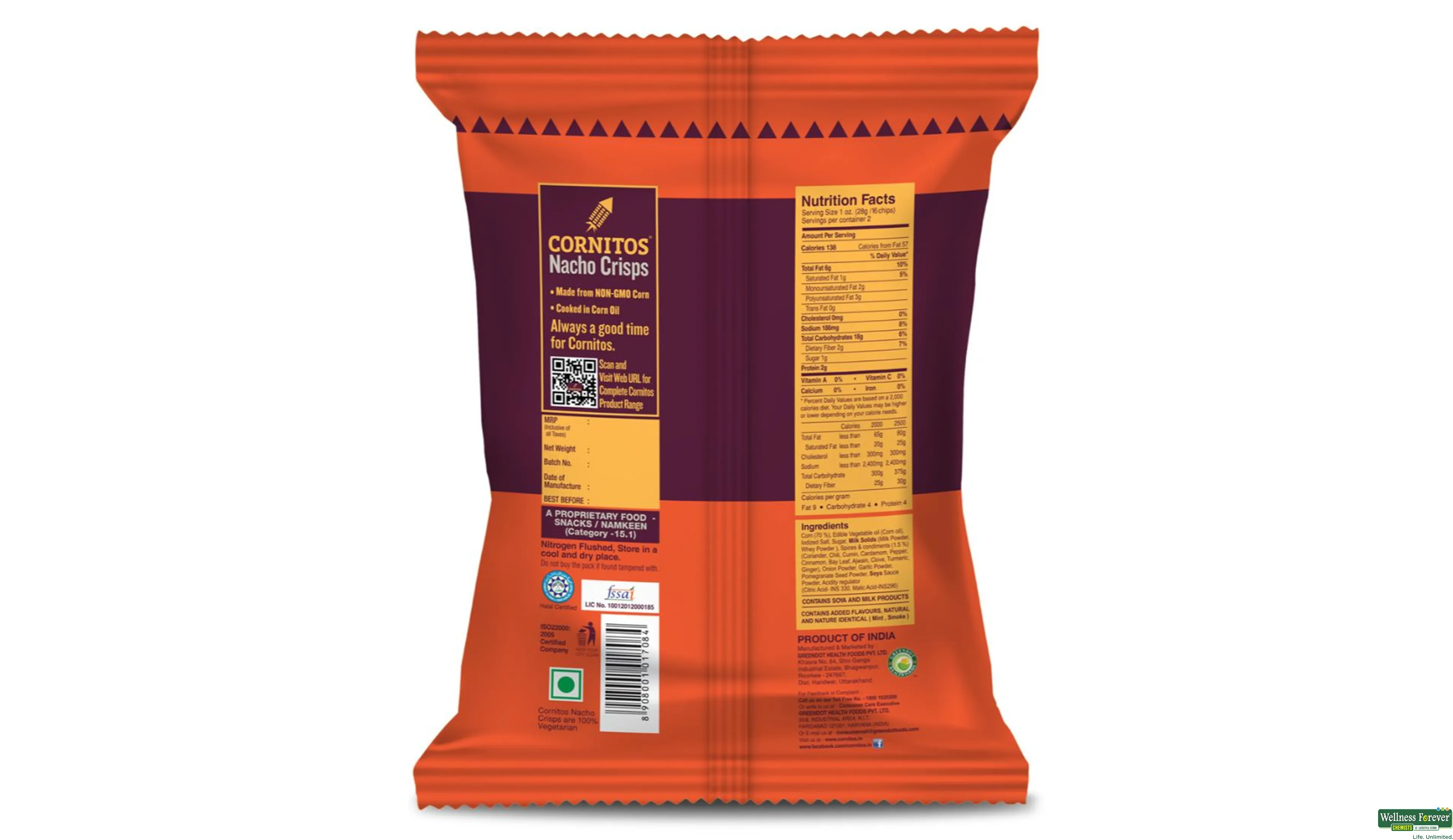 CORNITOS NACHO CHIPS TIKKA MASALA 150GM- 2, 150GM, 