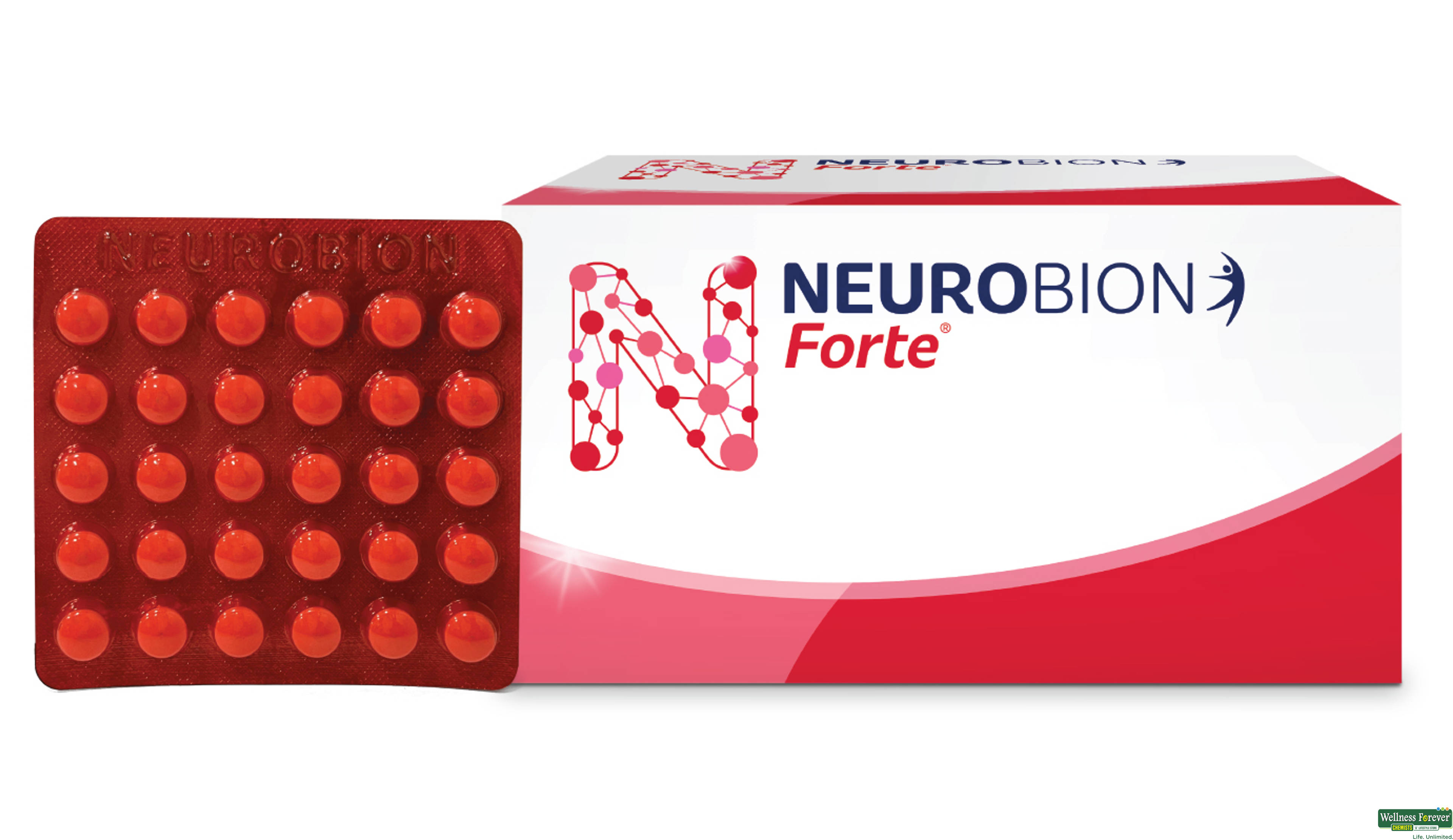 NEUROBION-FORTE 30TAB- 1, 30TAB, •Supports the health of nerves, skin, and hair.
•Enhances the body’s metabolic function.
•Helps in the synthesis of red blood cells.
•Boosts energy and reduces fatigue.