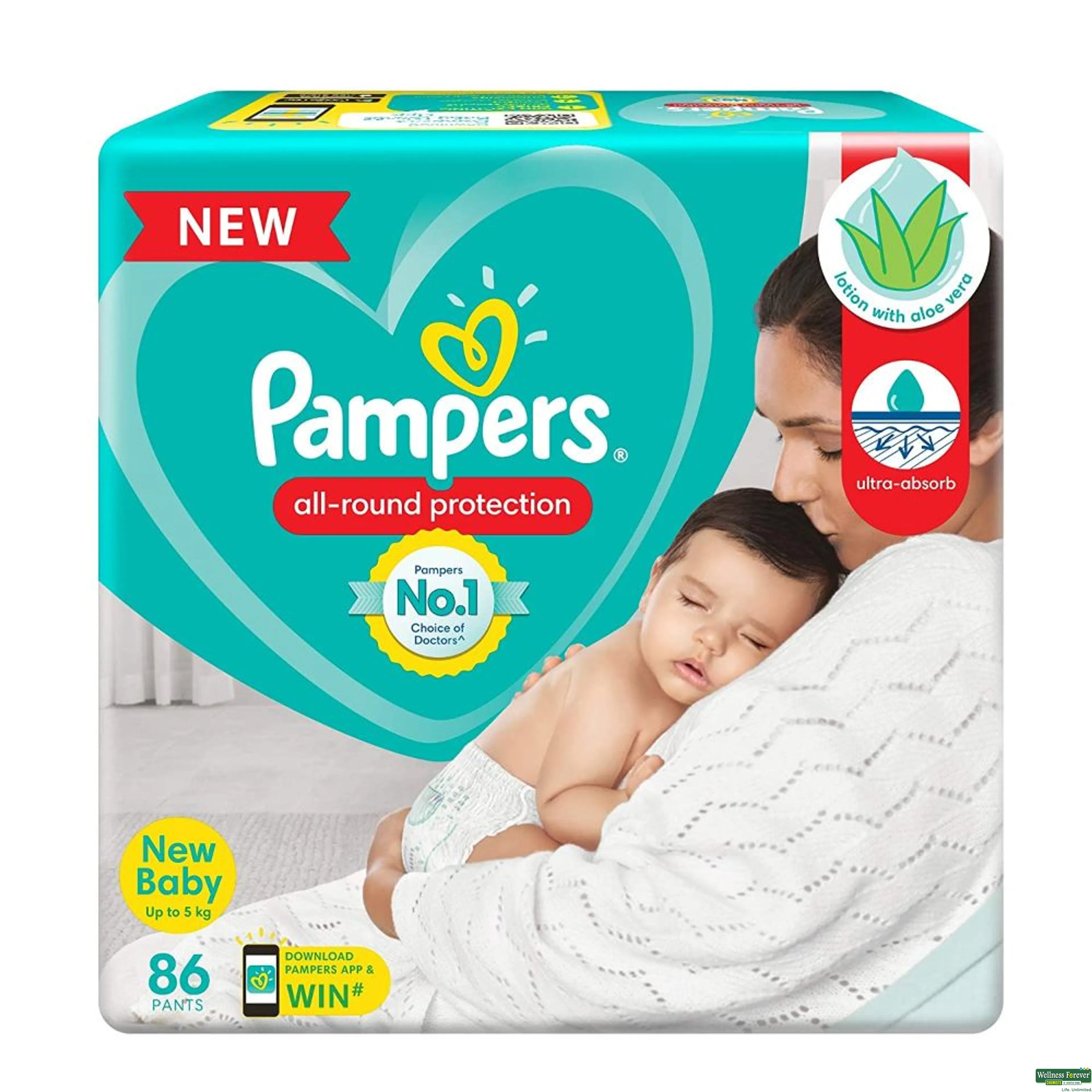 ACE UK Mum & Kids - Pampers Baby Dry Pants Size 3 Essential Pack Nappies  (44 PK) BDT 1700 Pampers Baby Dry Pants Size 4 Essential Pack Nappies (40  PK) BDT 1700