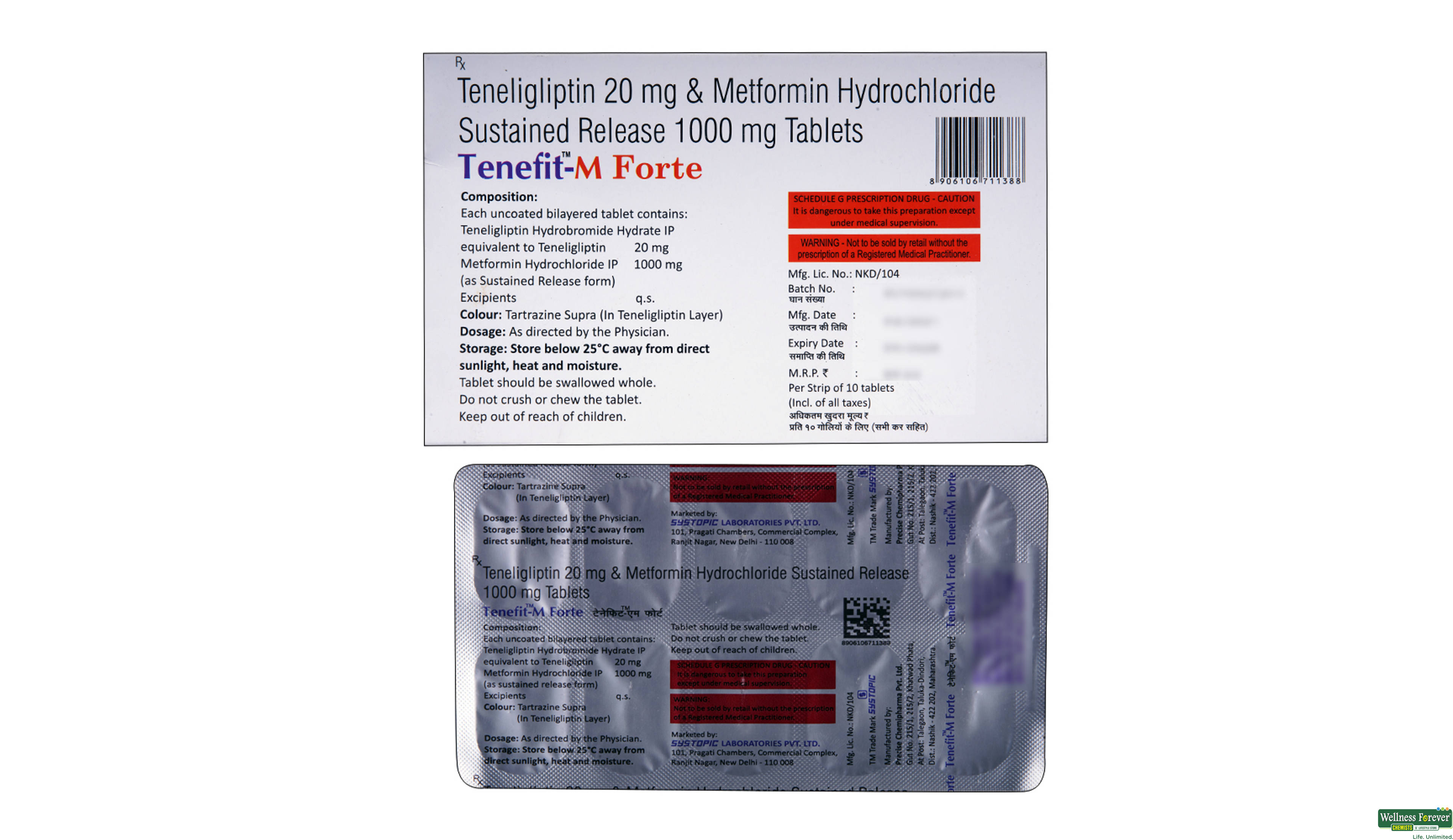 TENEFIT-M FORTE 10TAB- 2, 10TAB, 