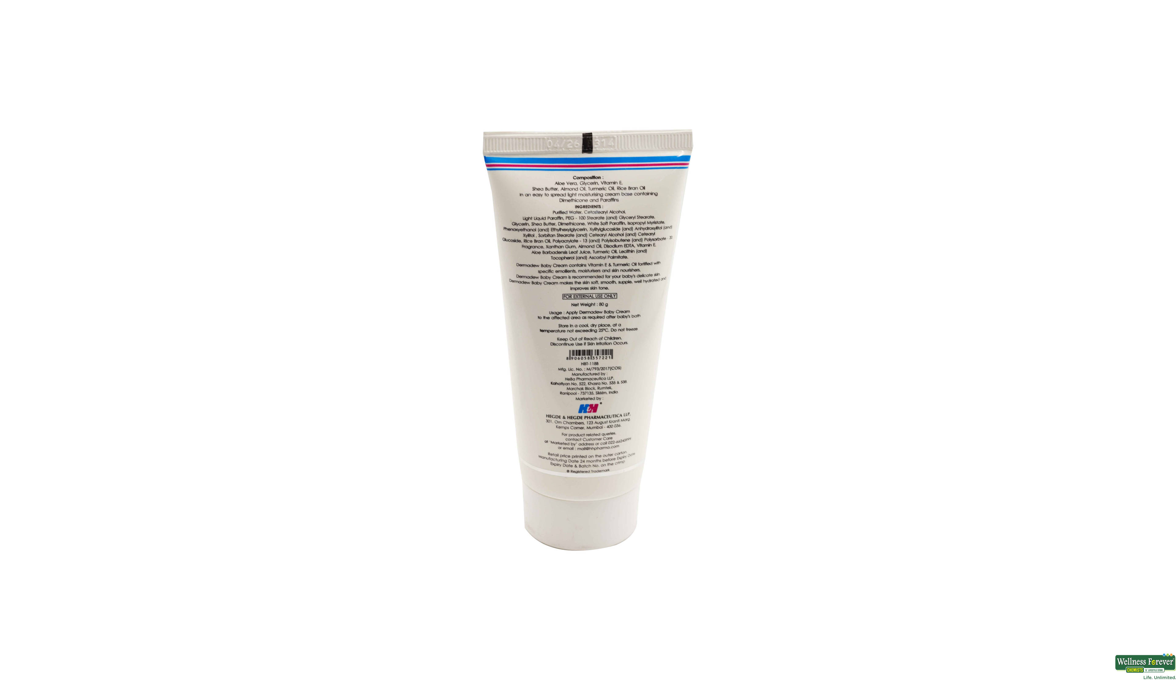 DERMADEW BABY CREAM 80GM- 2, 80GM, 