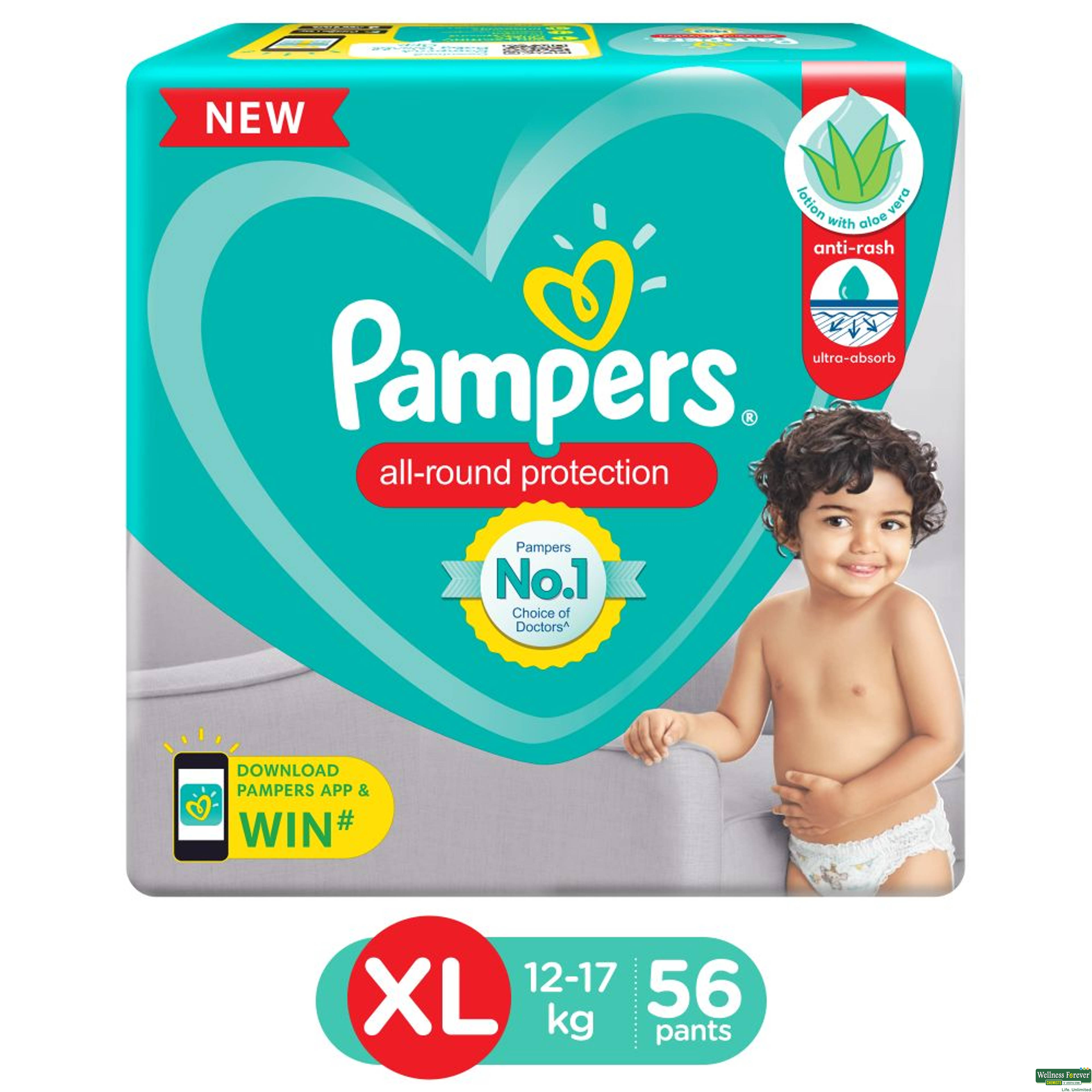 Pampers Diapers Pants Xl 56 Piece-image