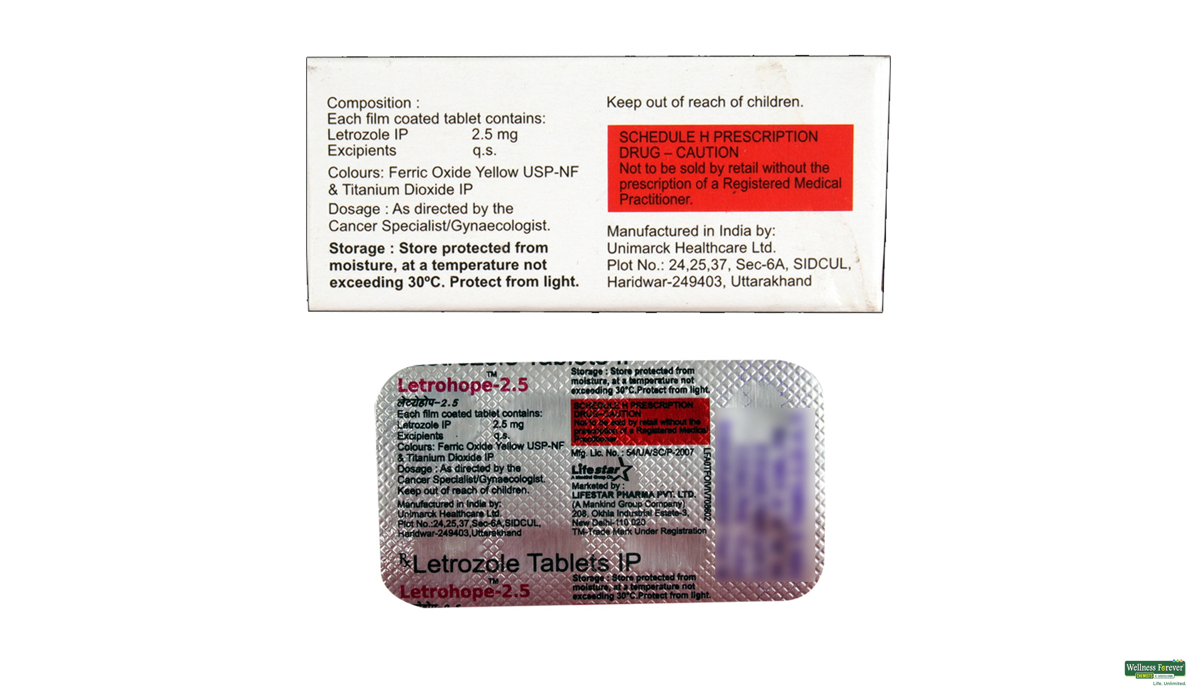 LETROHOPE 2.5MG 5TAB- 2, 5TAB, 