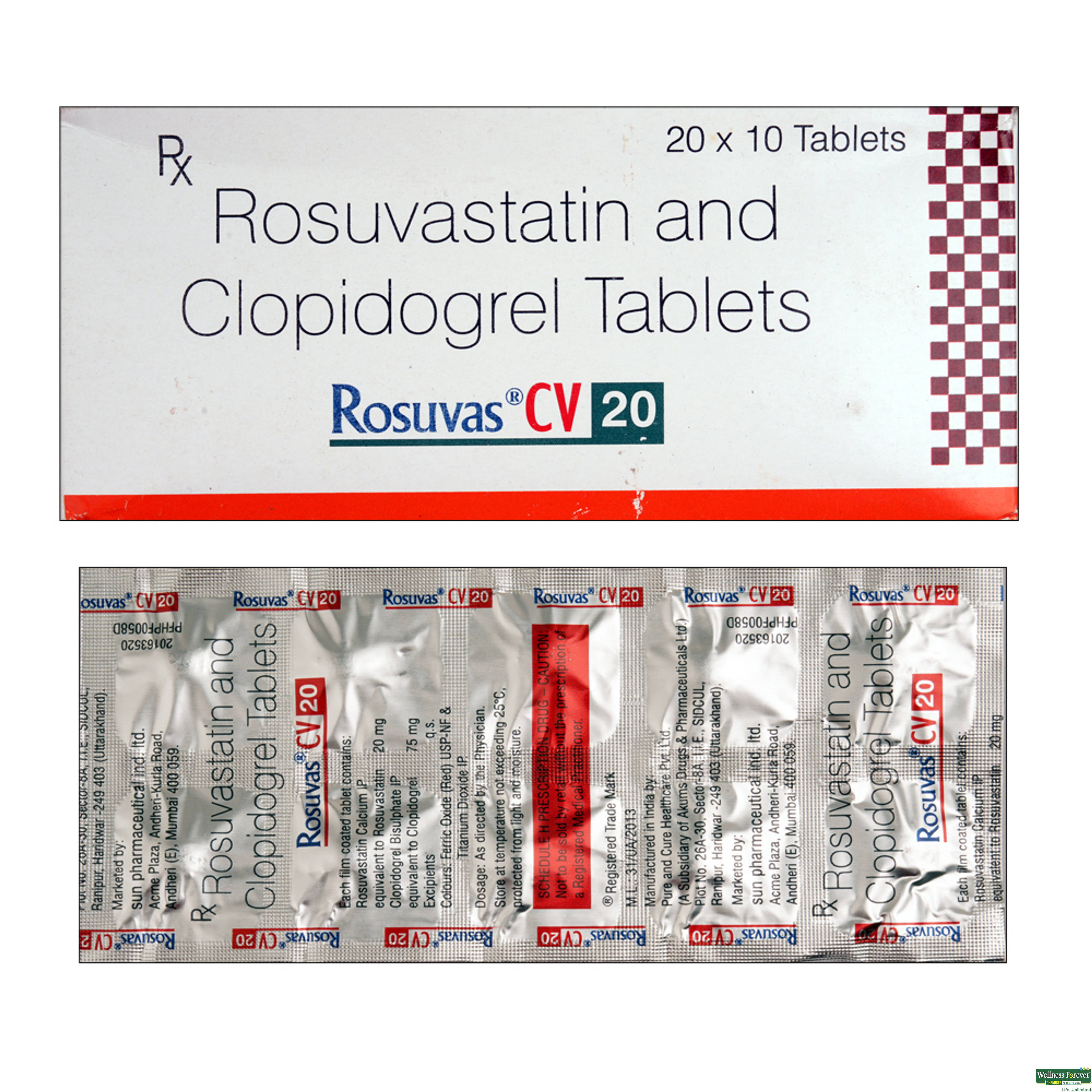 Rosuvas-CV 20mg 10 Tablets-image