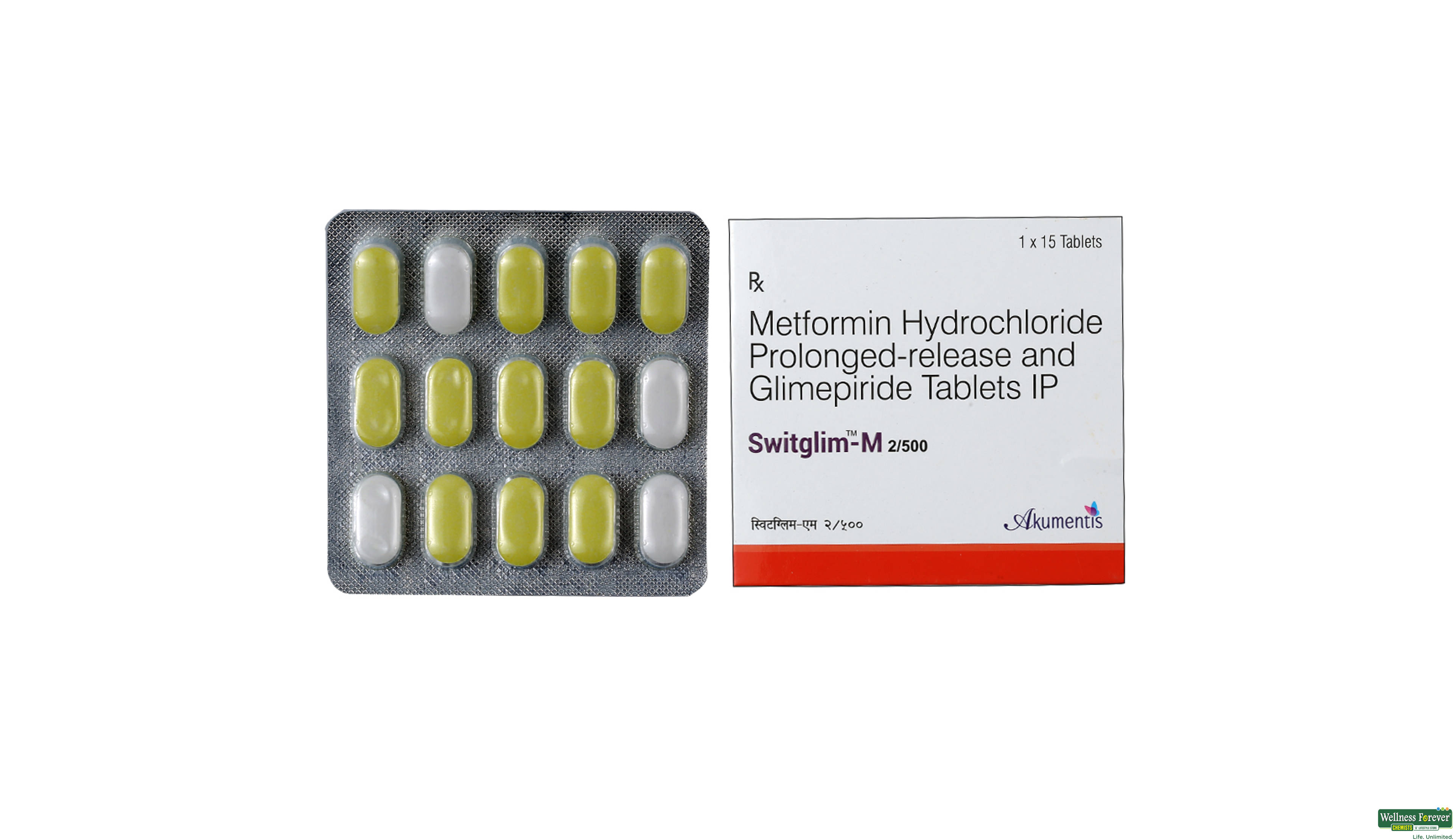 SWITGLIM-M 2/500MG 15TAB- 1, 15TAB, 