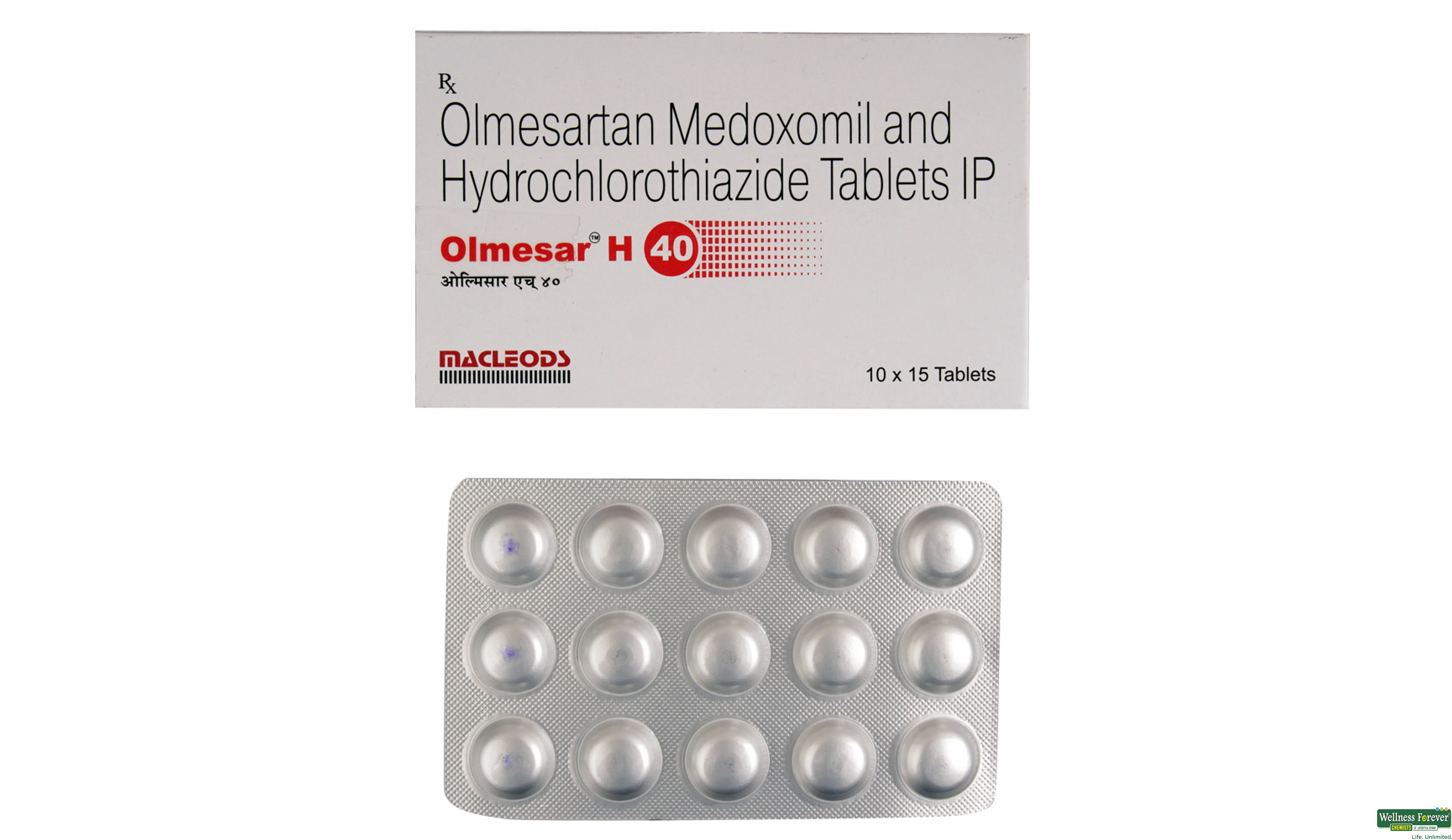 OLMESAR-H 40MG 15TAB- 1, 15TAB, 