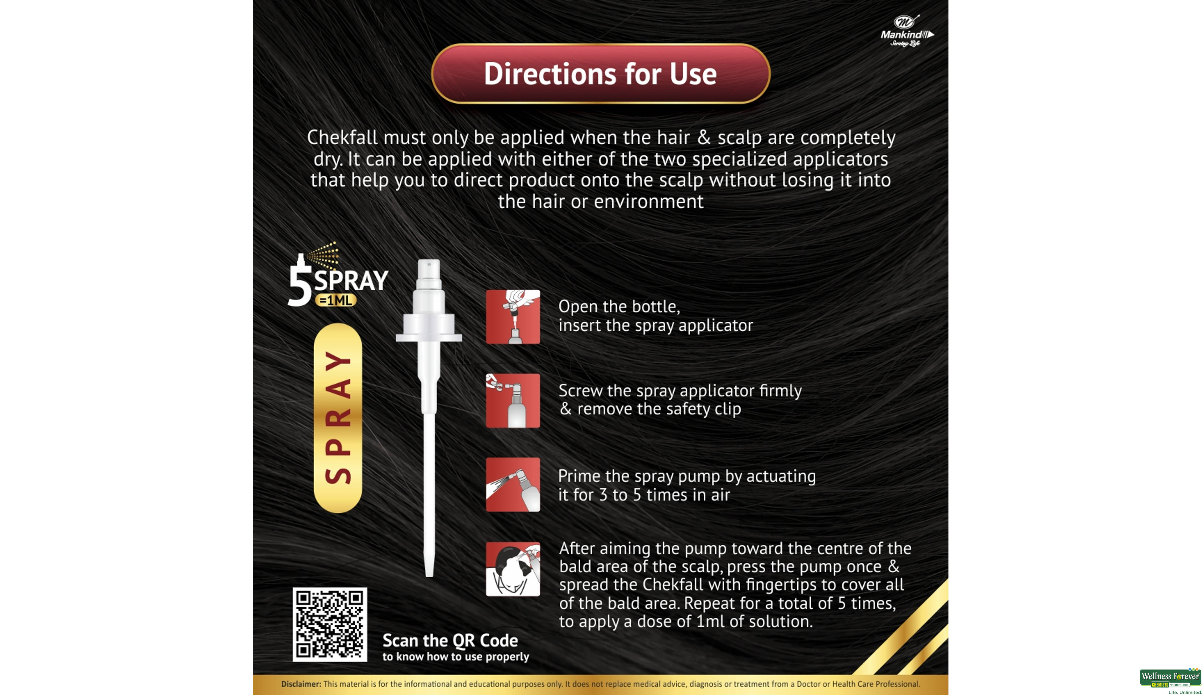 CHEKFALL 5% SPRAY/SOLN 60ML- 4, 60ML, 