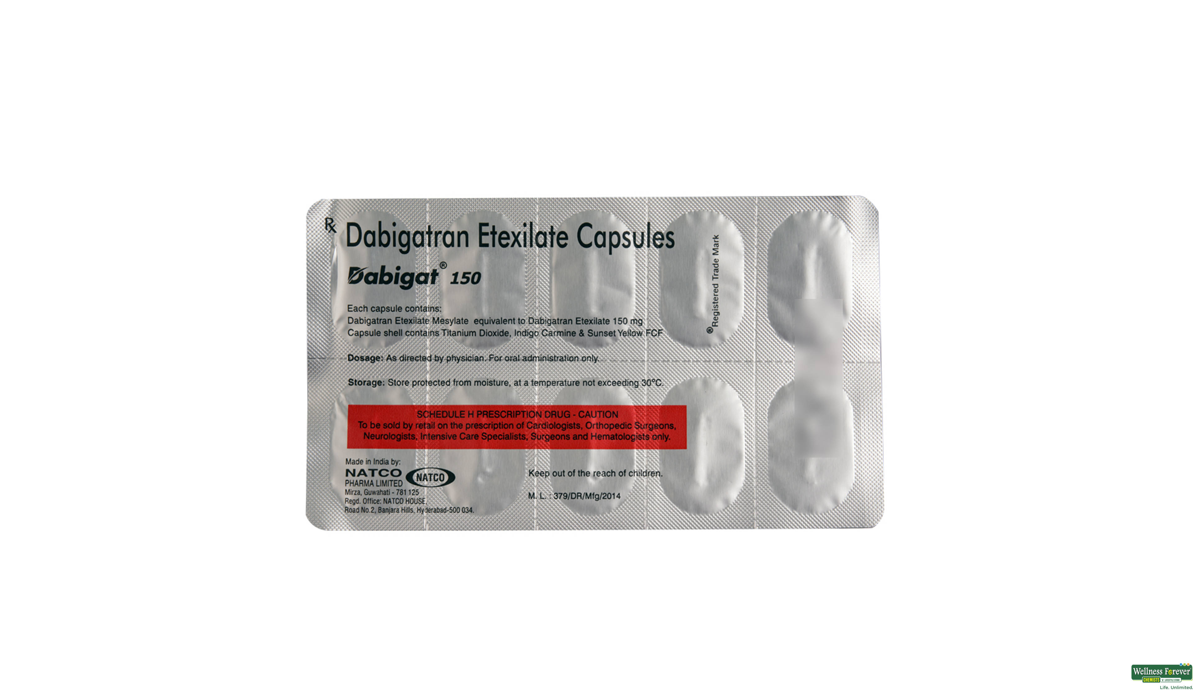 DABIGAT 150MG 10CAP- 2, 10CAP, 