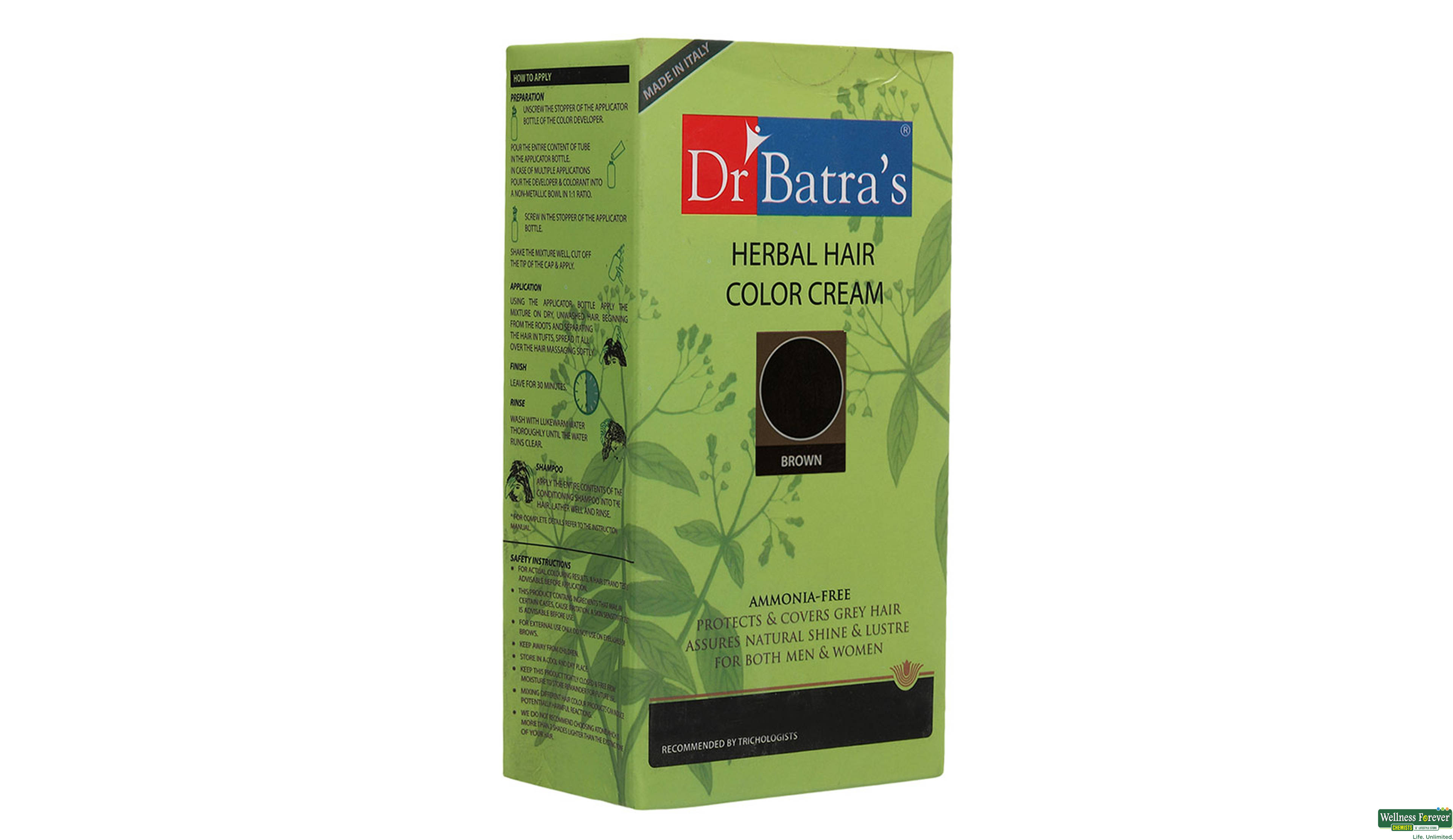 DR BATRAS HERBAL HR/CRM COLOUR BROWN 60ML- 1, 60ML, 