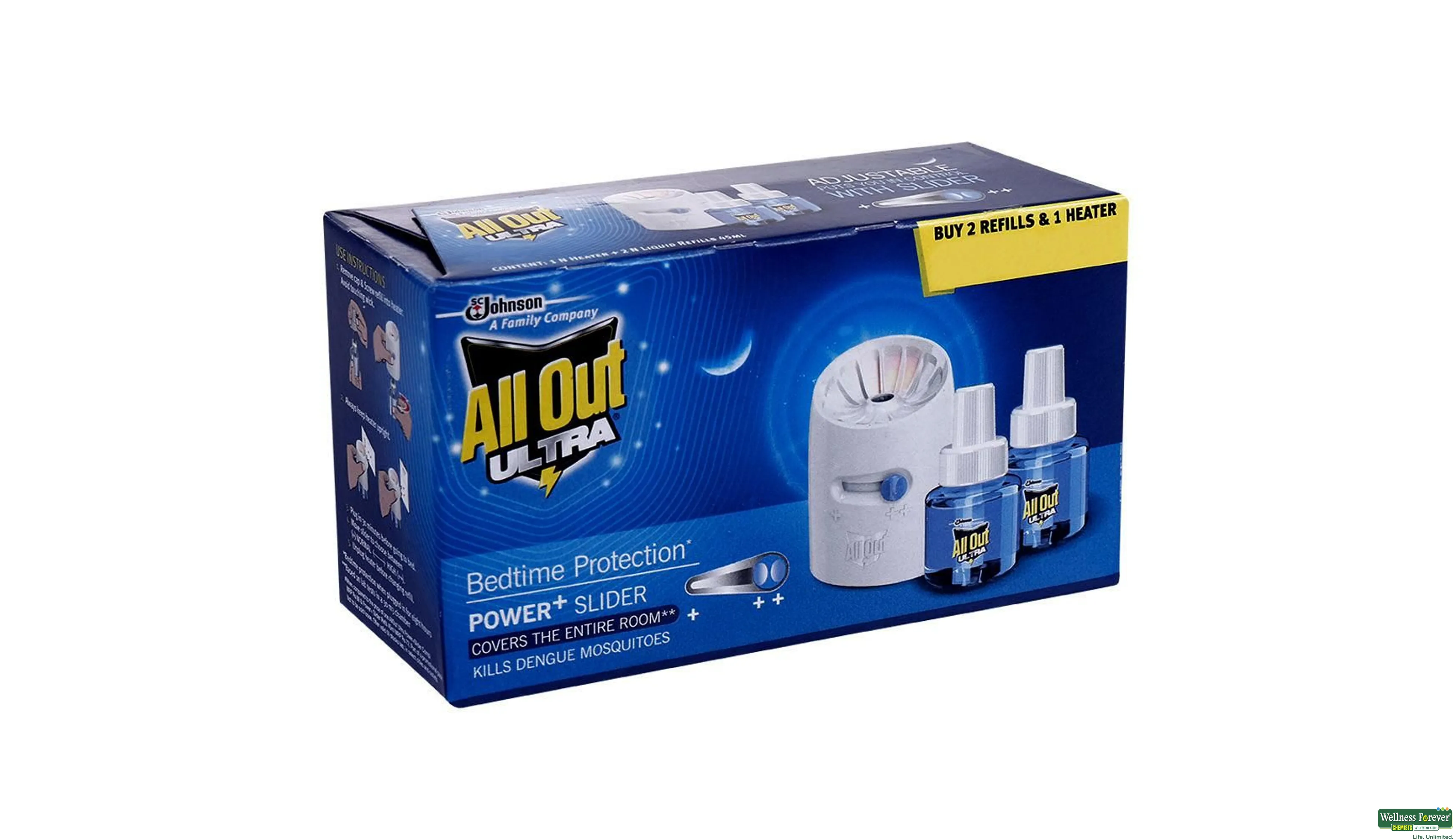 ALLOUT MOSQUITO ULTRA POWER KIT+2REF 45ML- 1, 1KIT, 
