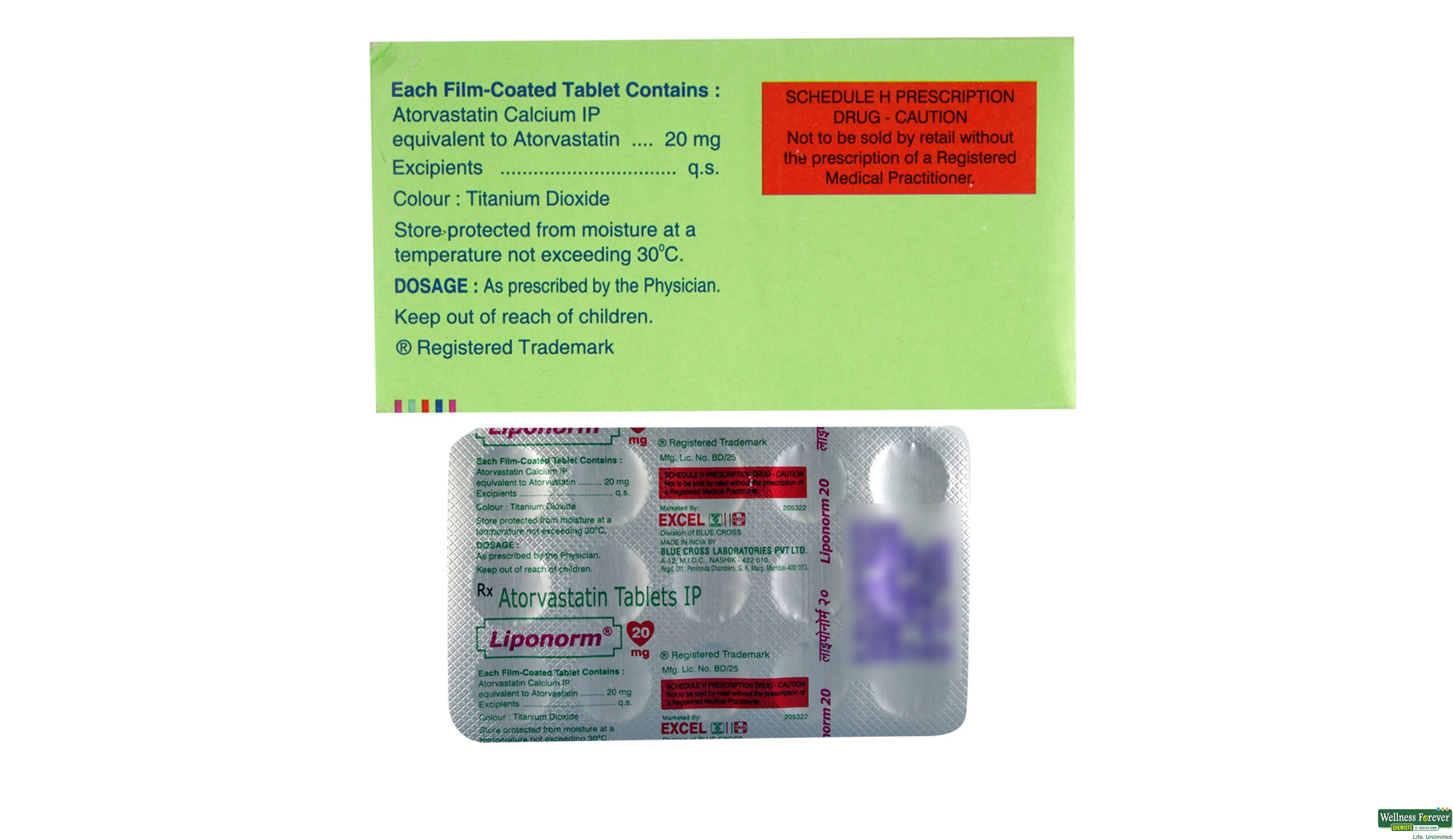 LIPONORM 20MG 15TAB- 2, 15TAB, 