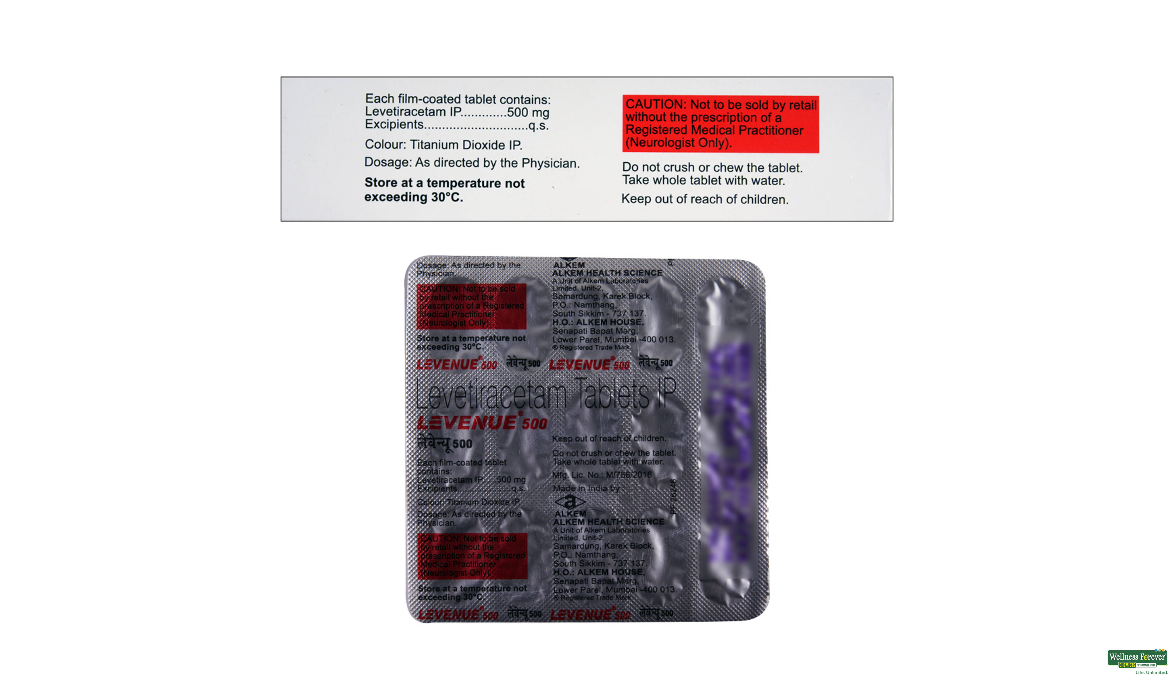 LEVENUE 500MG 15TAB- 2, 15TAB, 