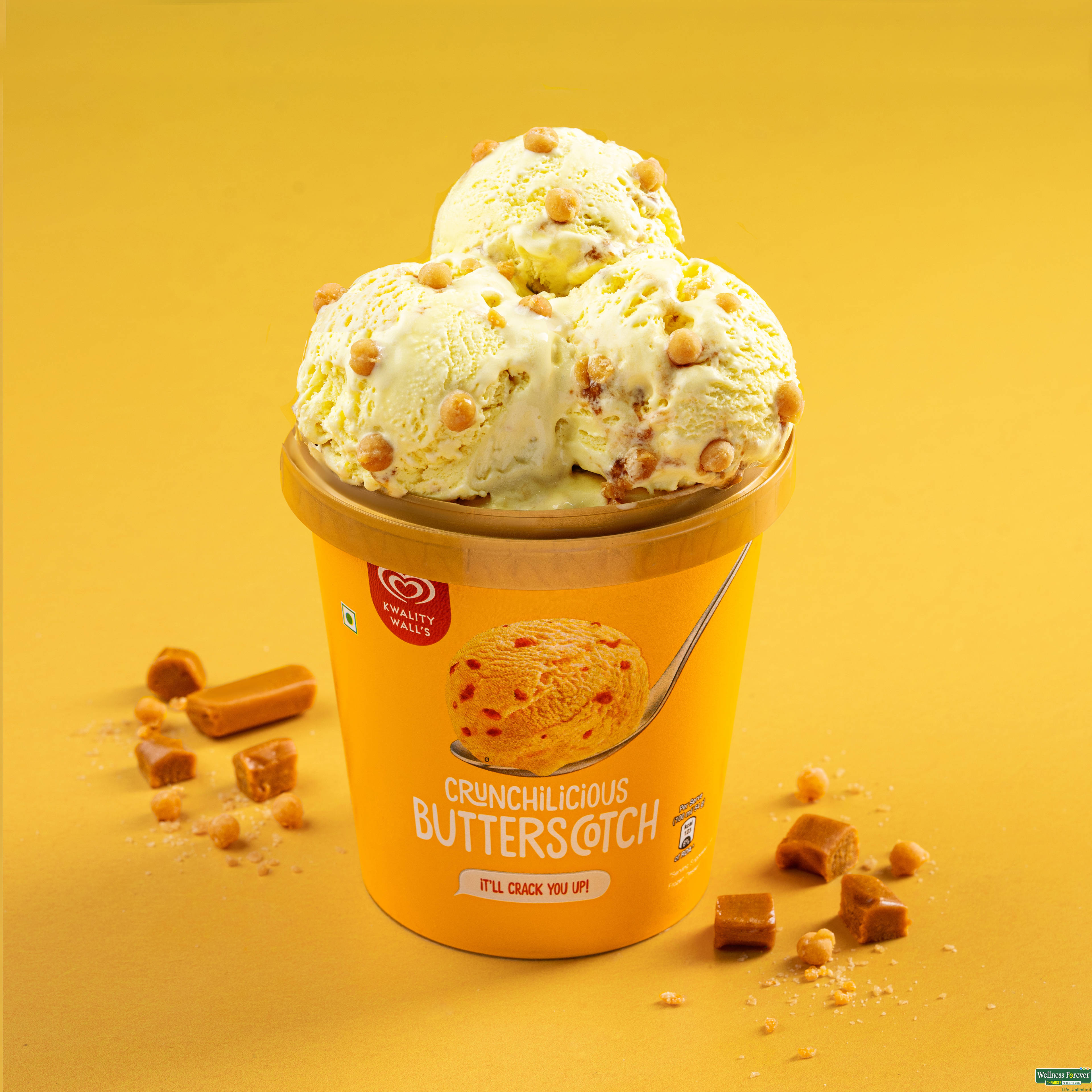 Kwality Wall's Party Pack Crunchilicious Butterscotch 700ml-image
