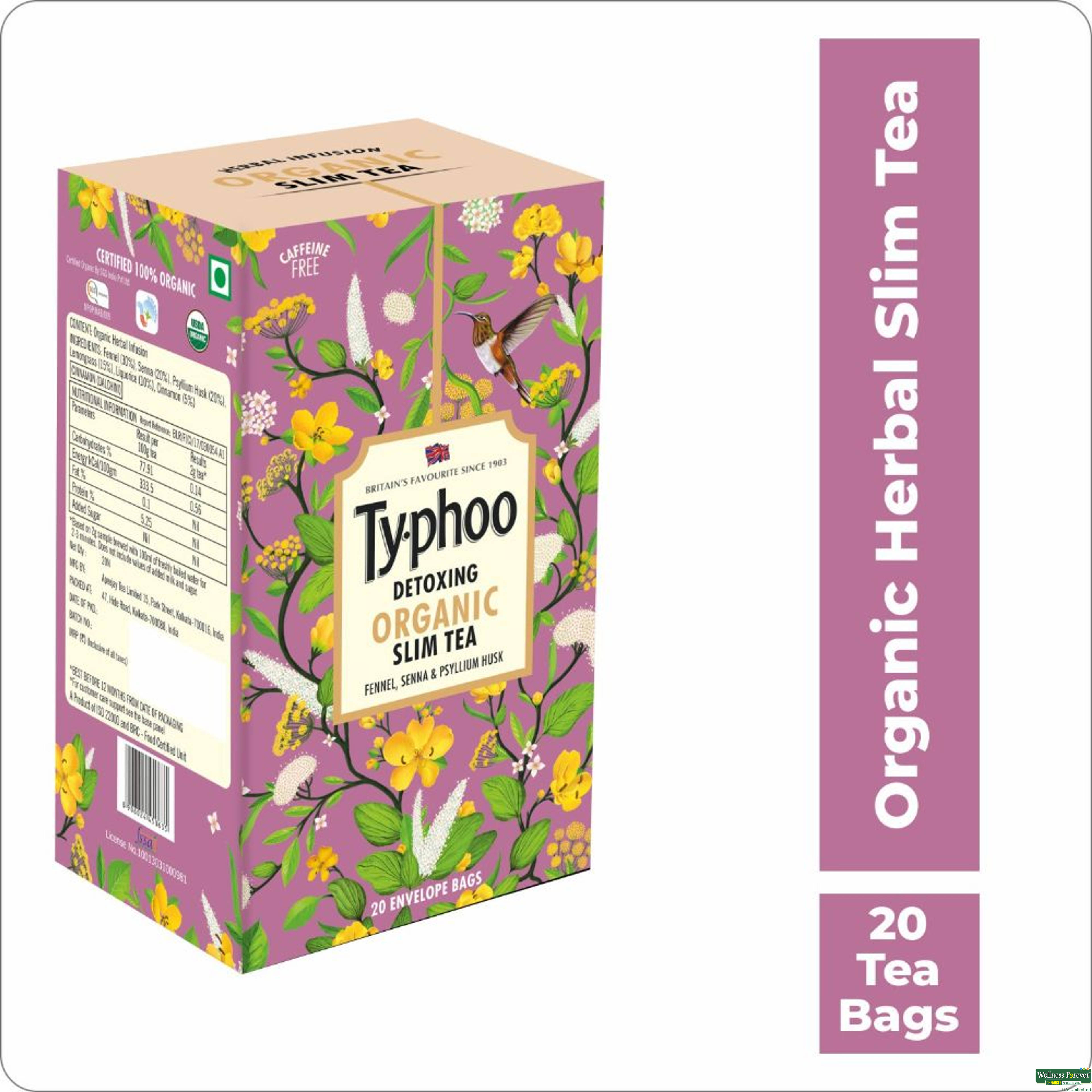 Typhoo Detoxing Organic Slim Tea, 20 bags-image