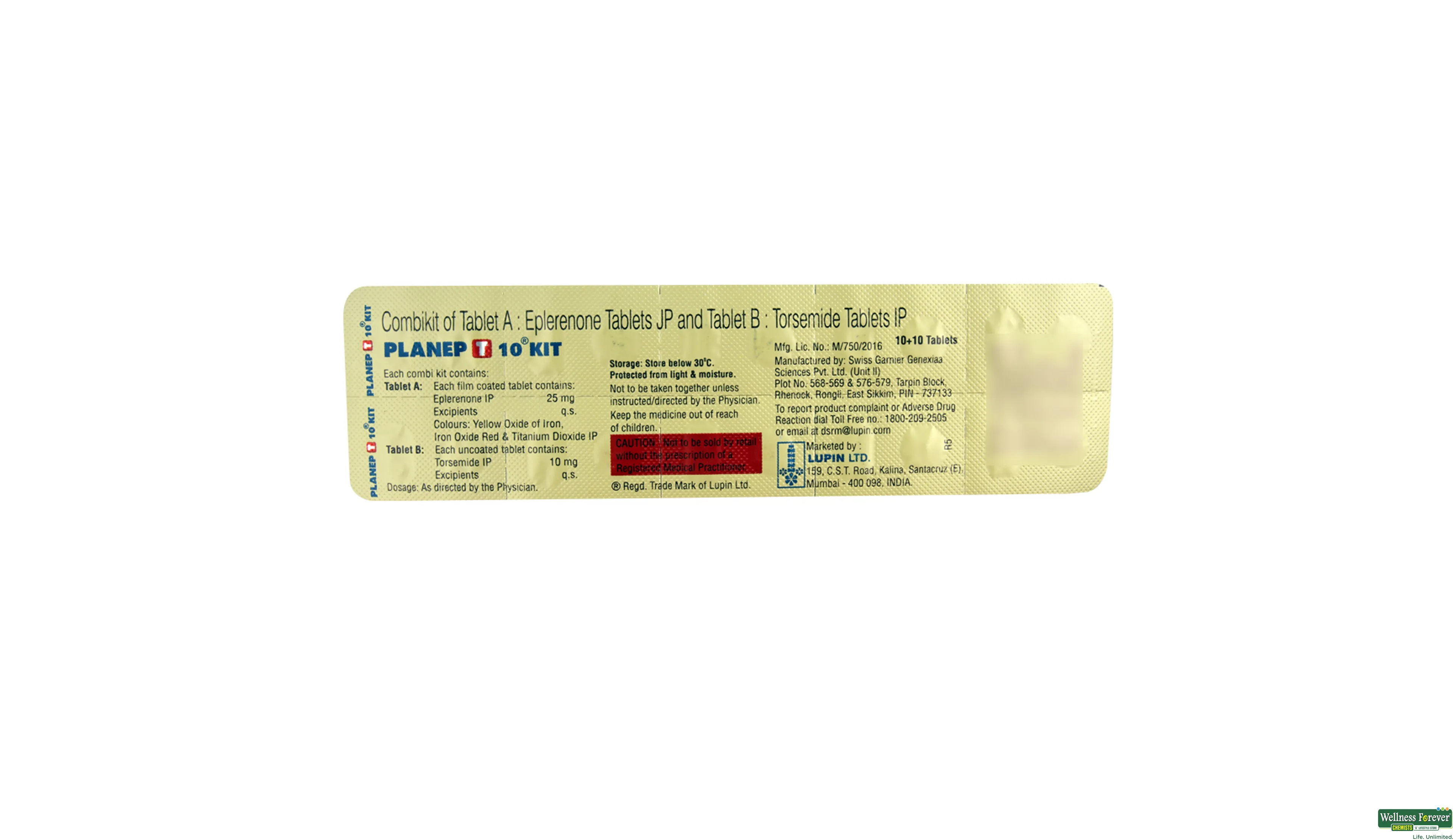 PLANEP-T 10MG KIT TAB- 2, 1KIT, 