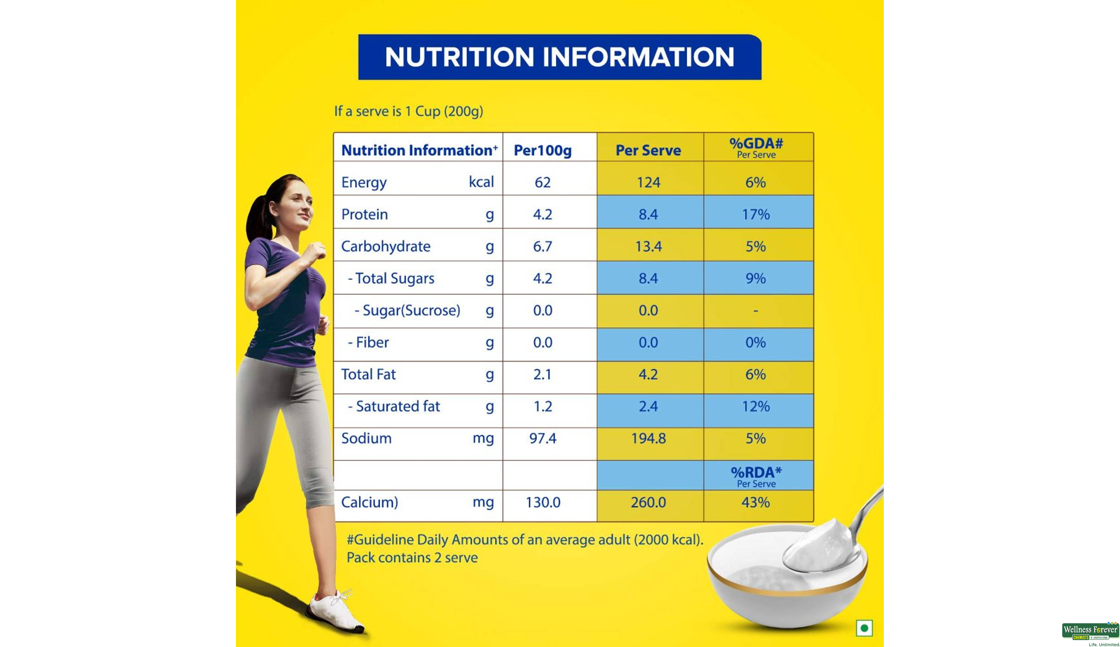 NEST A+ FRESH/NAT SLIM DAHI 400GM- 4, 400GM, null