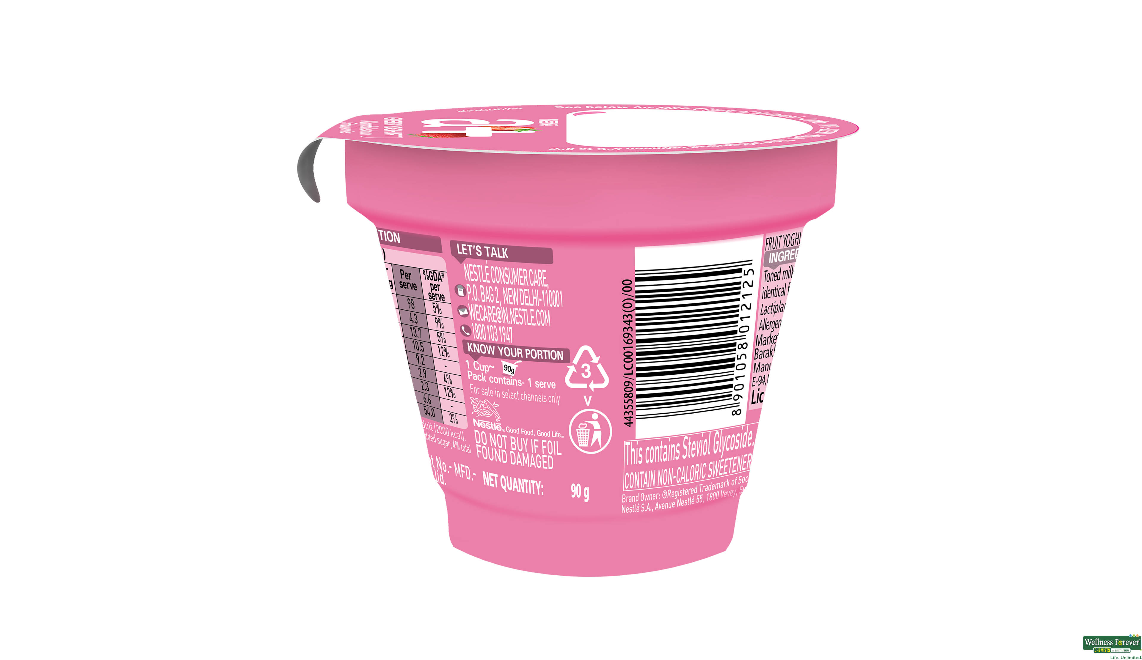 NEST A+ YOGHURT S/BERRY 90GM- 2, 90GM, 