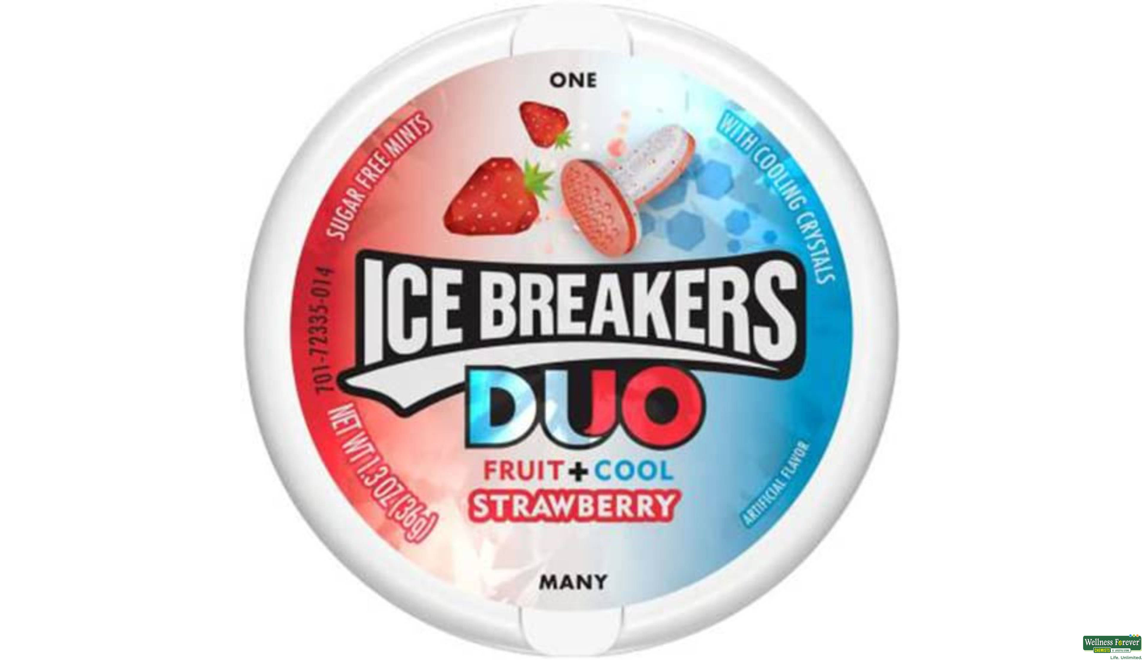 ICE BREAKERS DUO STRAWBERRY 36GM- 1, 36GM, 