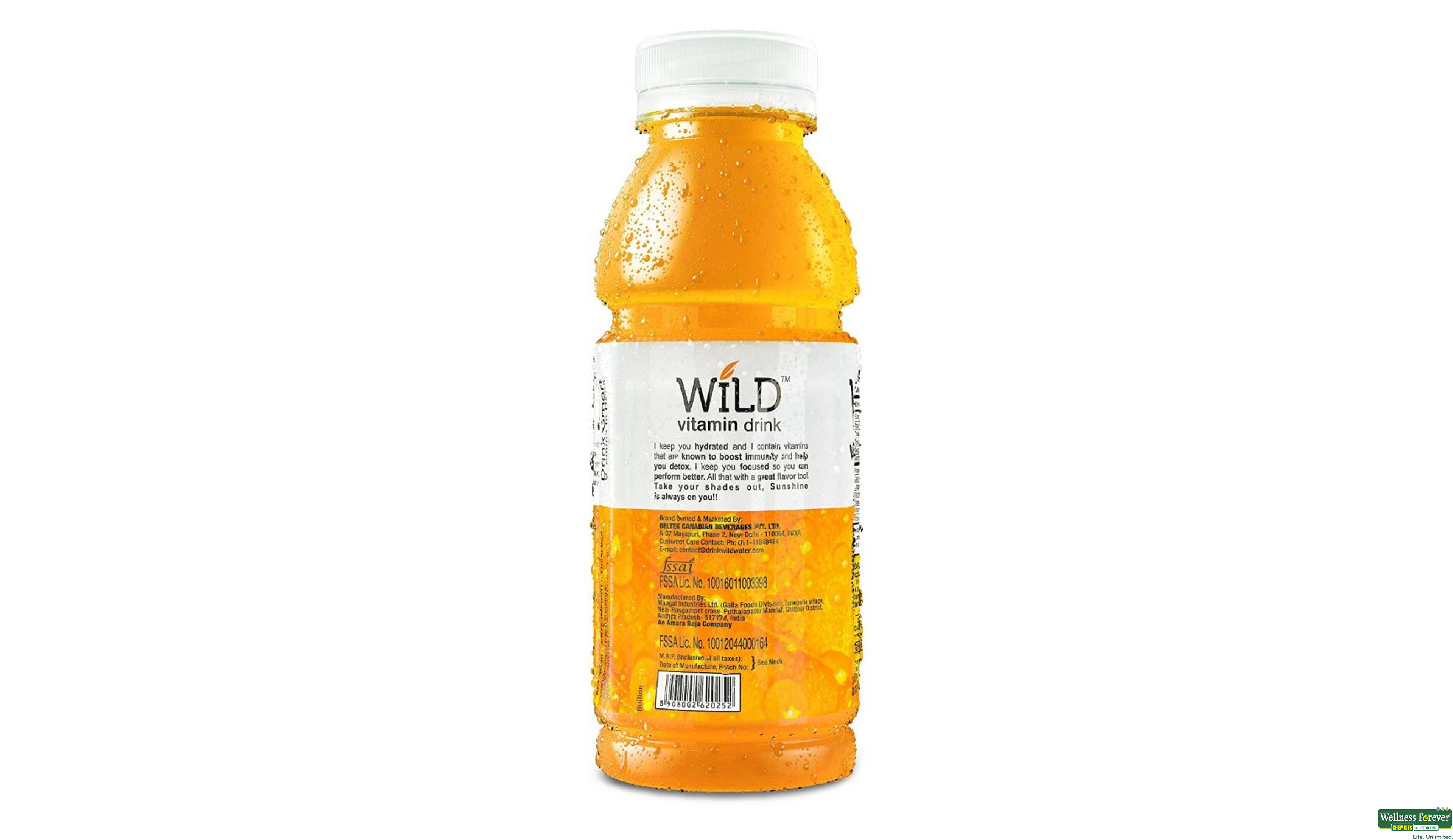 WILD VITAMIN WATER ORNG/MANGO 300ML- 3, 300ML, 