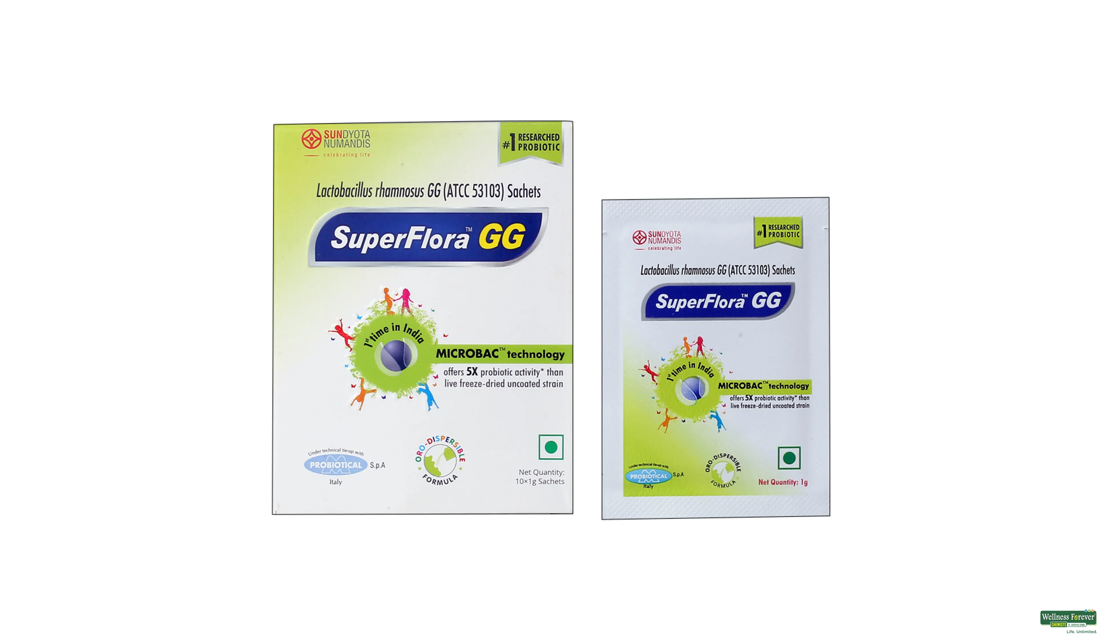 Buy Superflora-GG Sachet 1 g Online at Best Prices | Wellness Forever