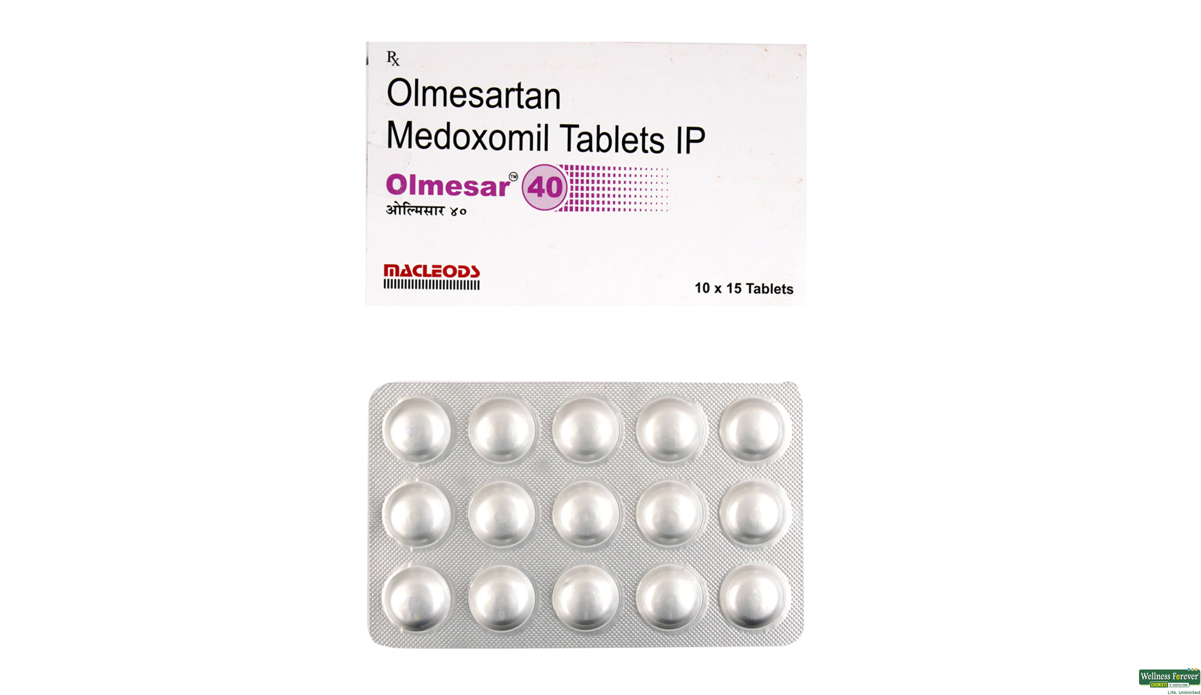 OLMESAR 40MG 15TAB- 1, 15TAB, 