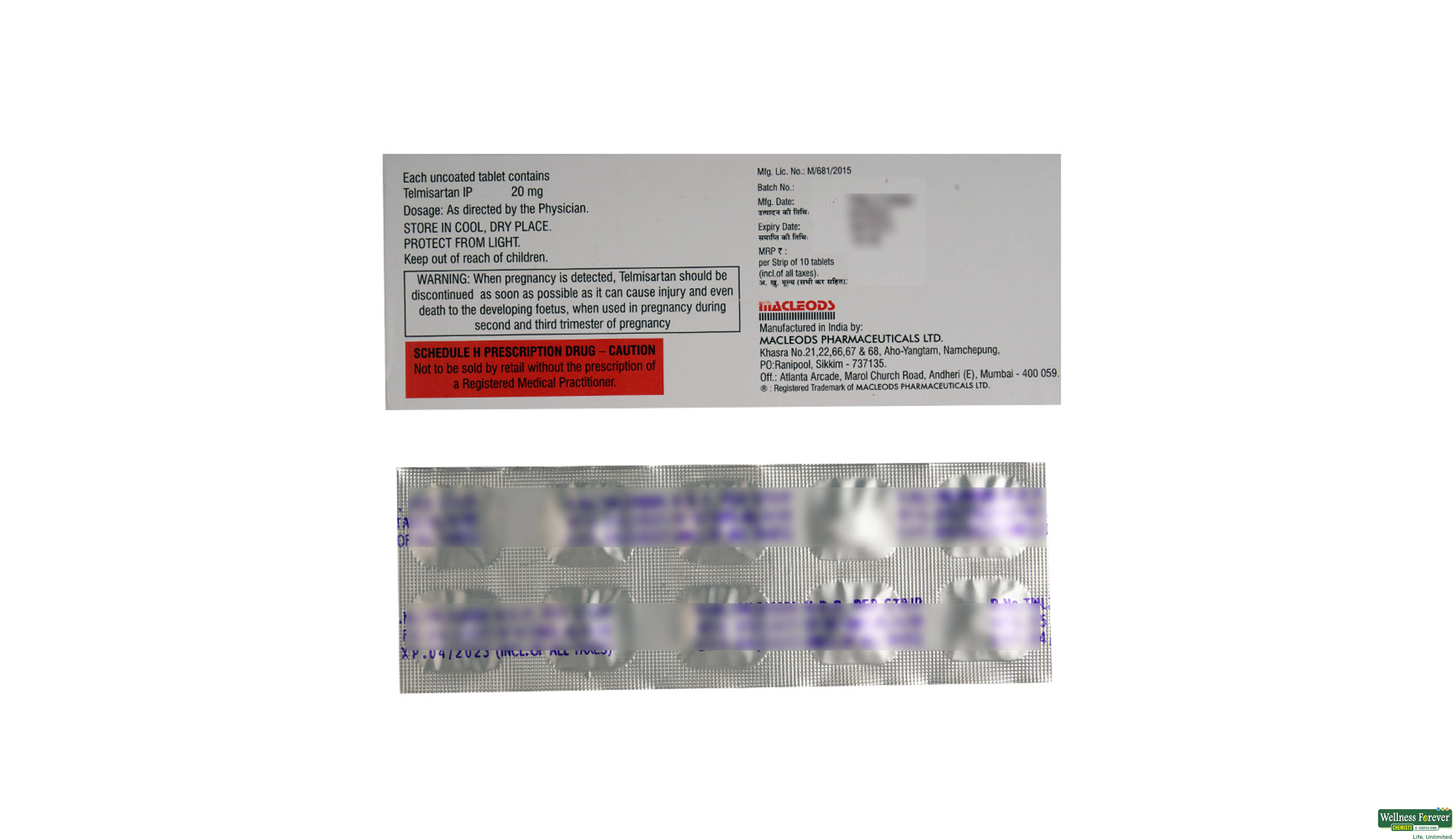 TELMIDUCE 20MG 10TAB- 2, 10TAB, 