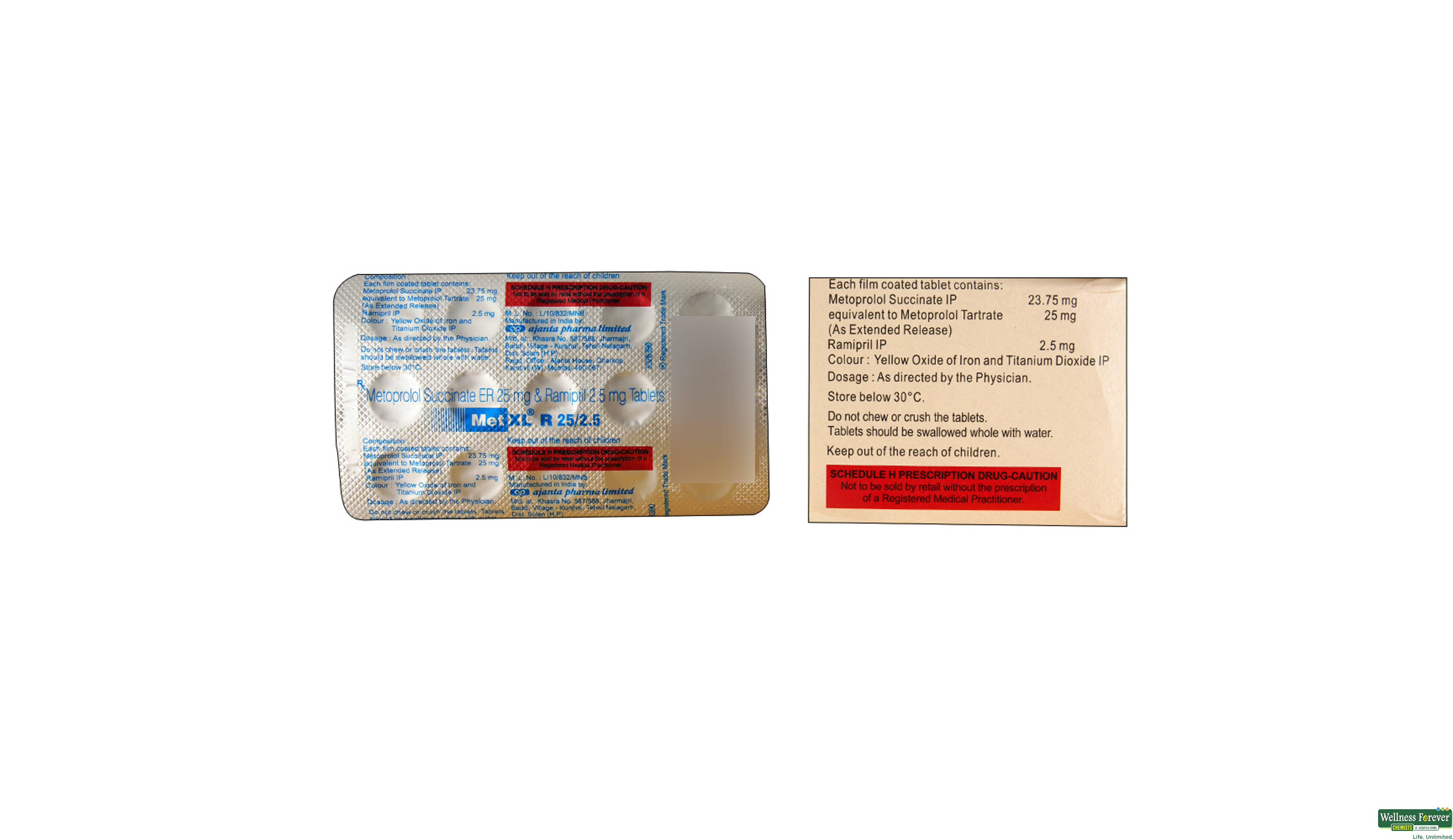 MET-XL-R 25/2.5MG 15TAB- 2, 15TAB, 