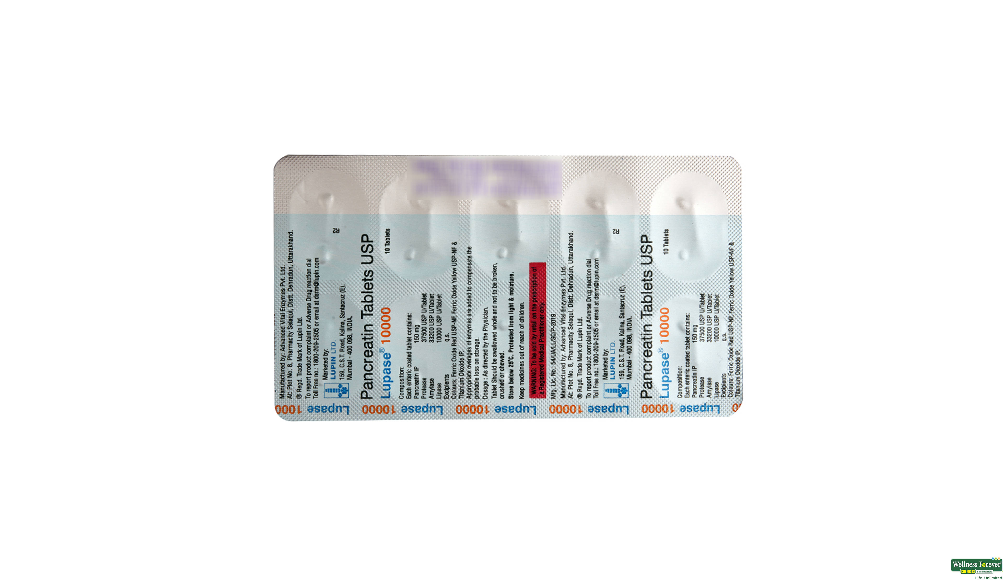 LUPASE 10000 10TAB- 2, 10TAB, 