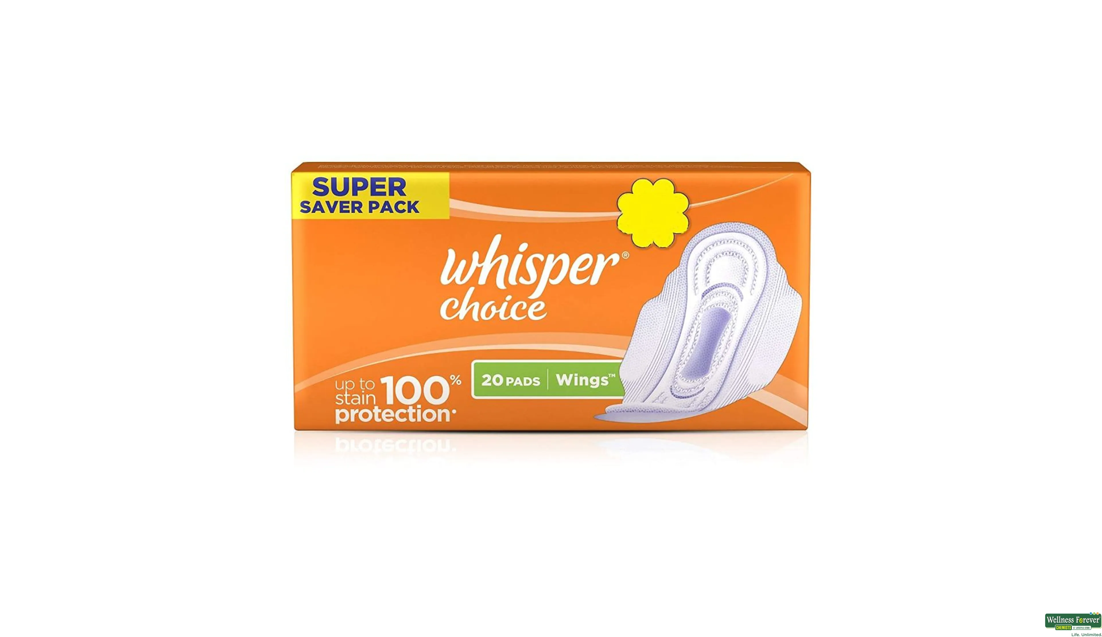 Buy Whisper bindazzz nights period panty 6+20 Whisper choice aloe