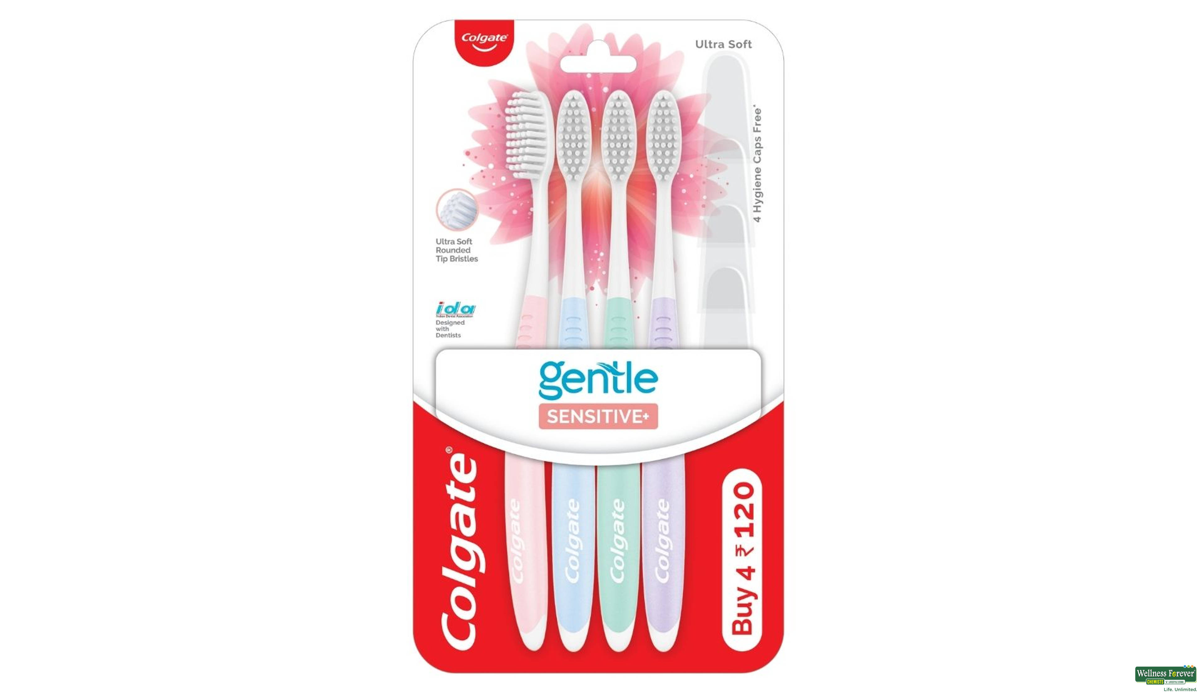 COLG T/BRUSH SENSITIVE 4PC- 1, 4PC, 