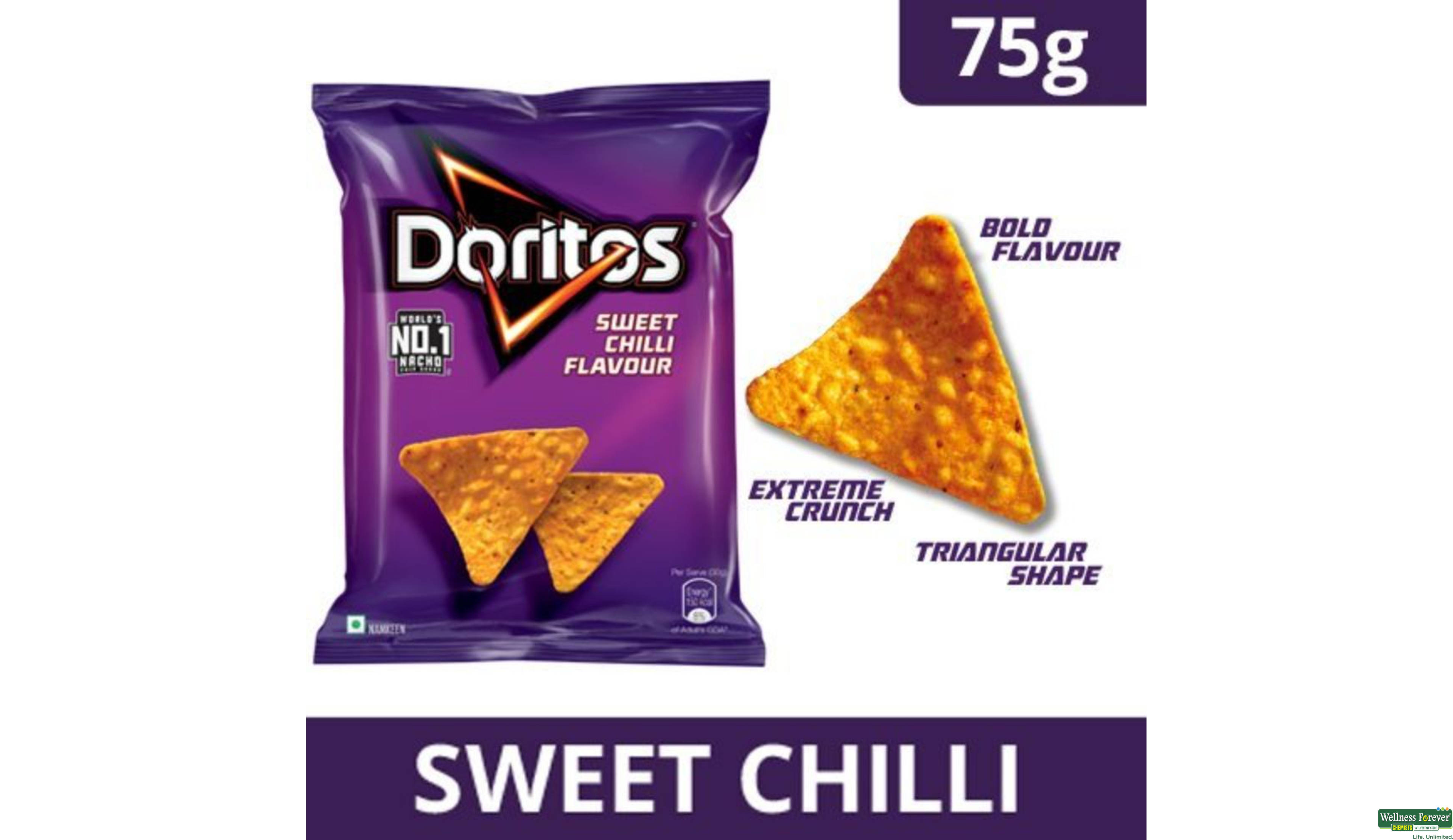 DORITOS NACHOS SWEET CHILLI 82.5G- 2, 82.5GM, 