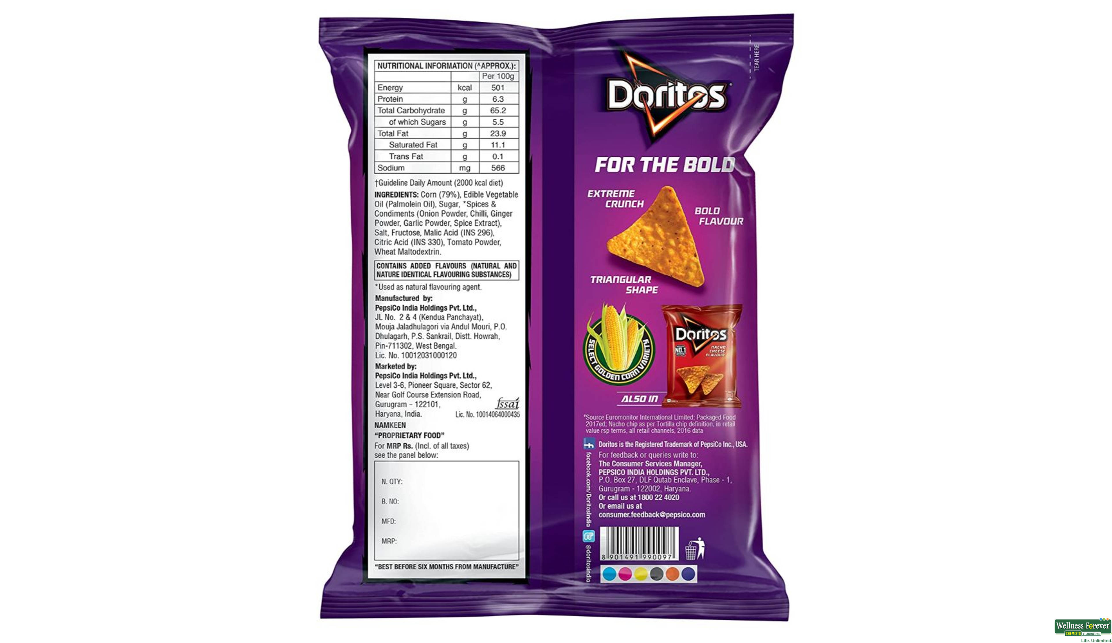 DORITOS NACHOS SWEET CHILLI 82.5G- 3, 82.5GM, 