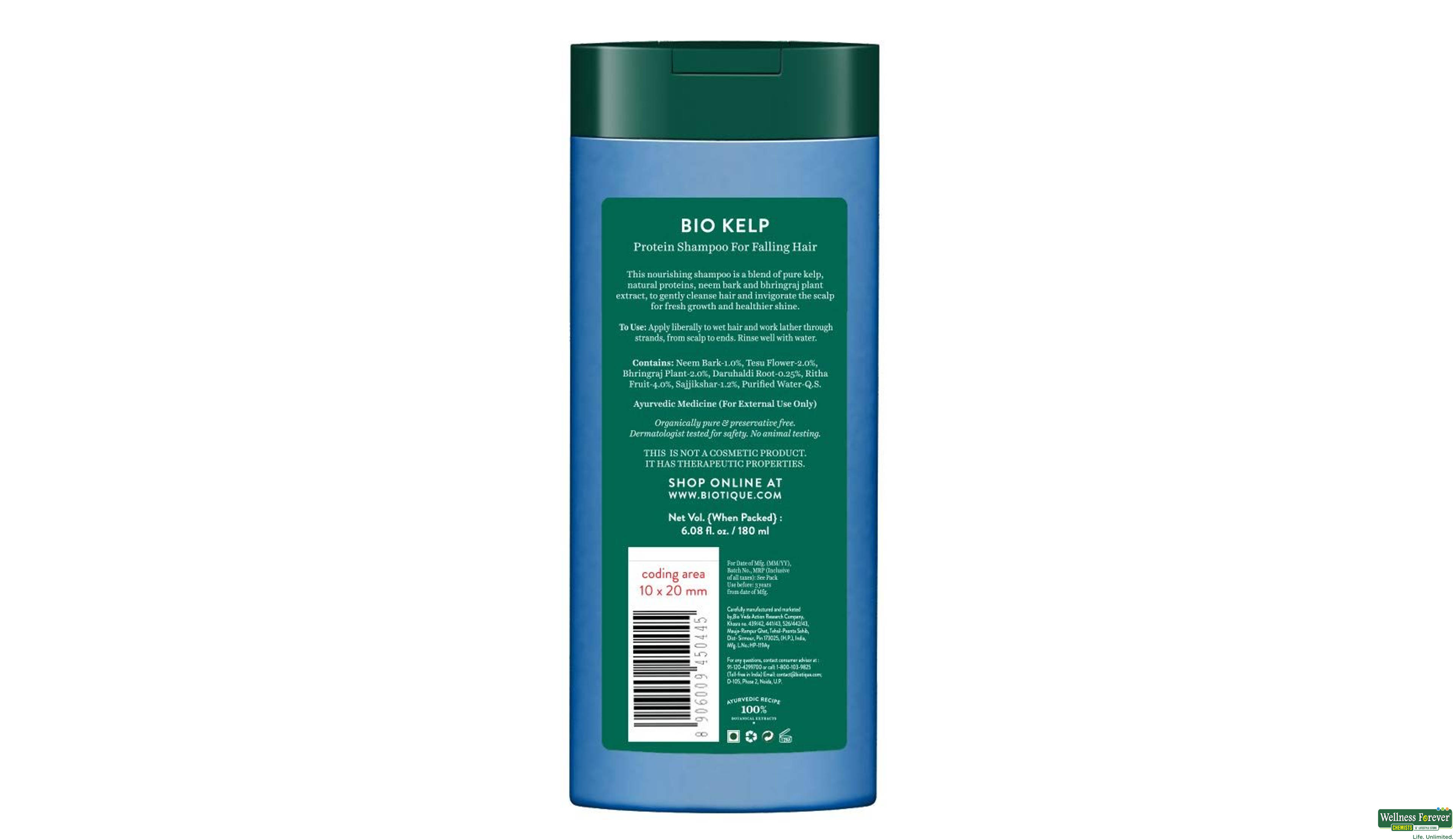 BIOT OCEAN KELP ANTI H/FALL SHMP 180ML- 3, 180ML, 