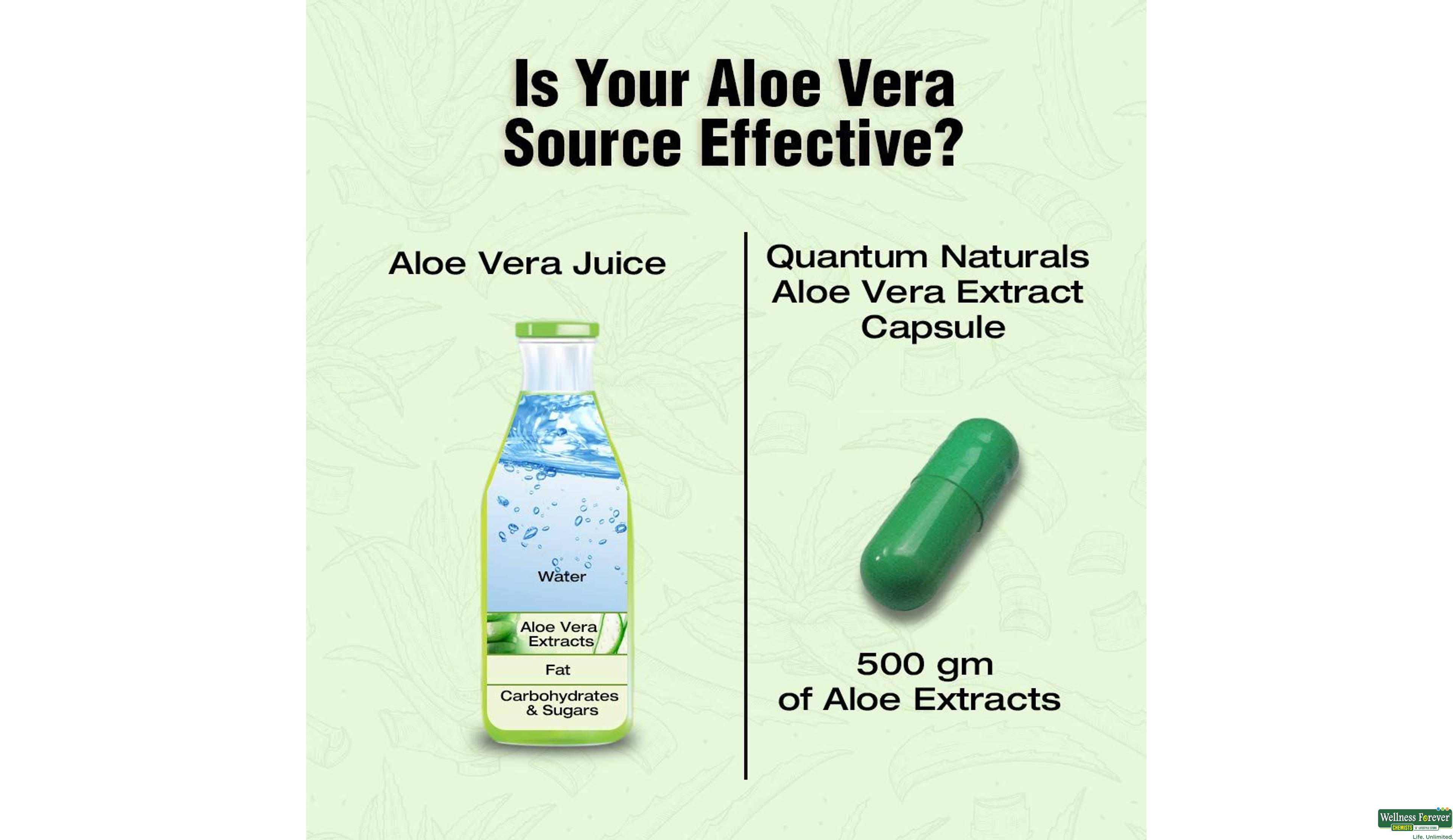 QUANTO ALOE VERA 500MG 120CAP- 3, 120CAP, null