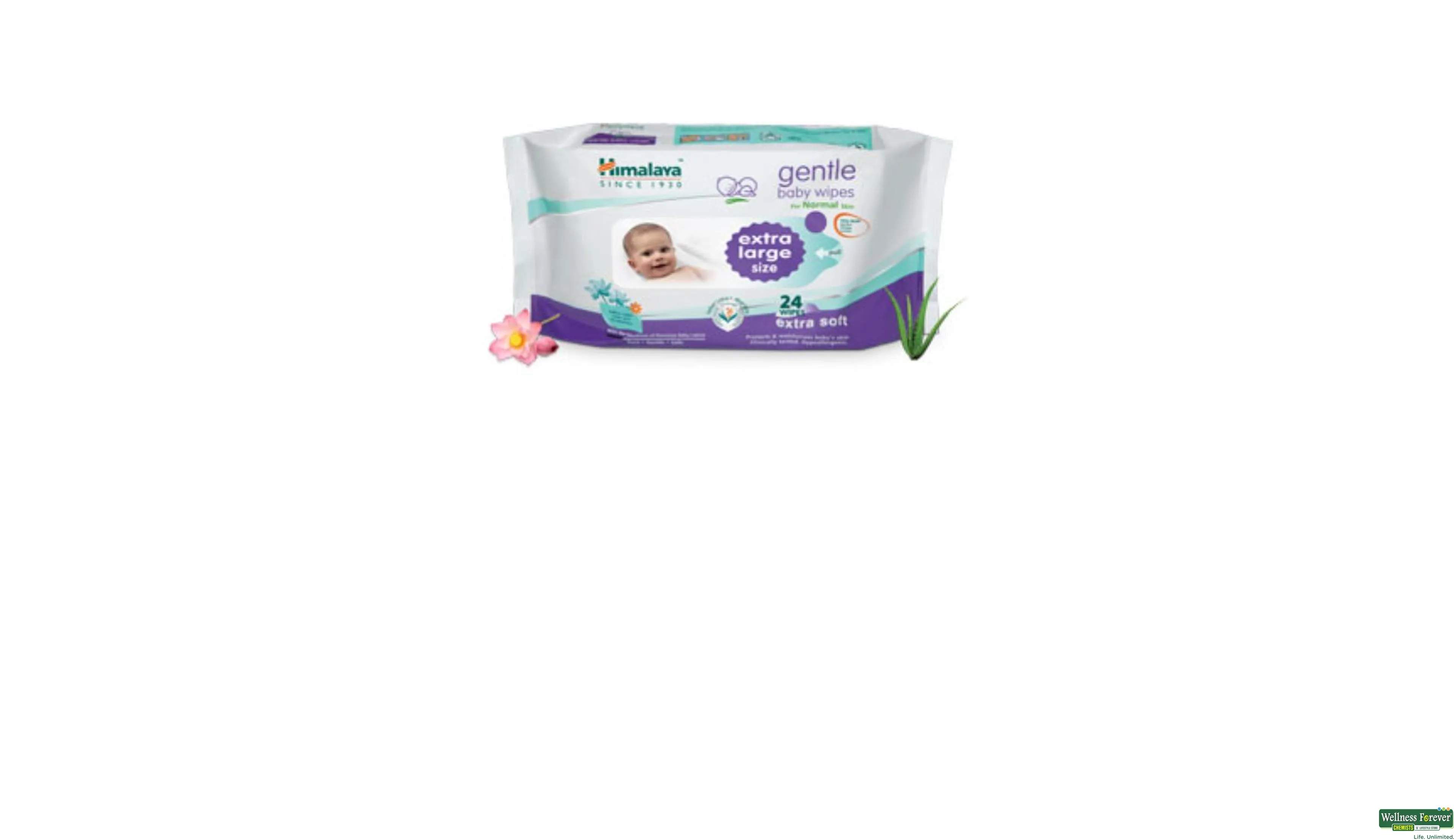 Himalaya gentle baby wipes 24 pcs sale
