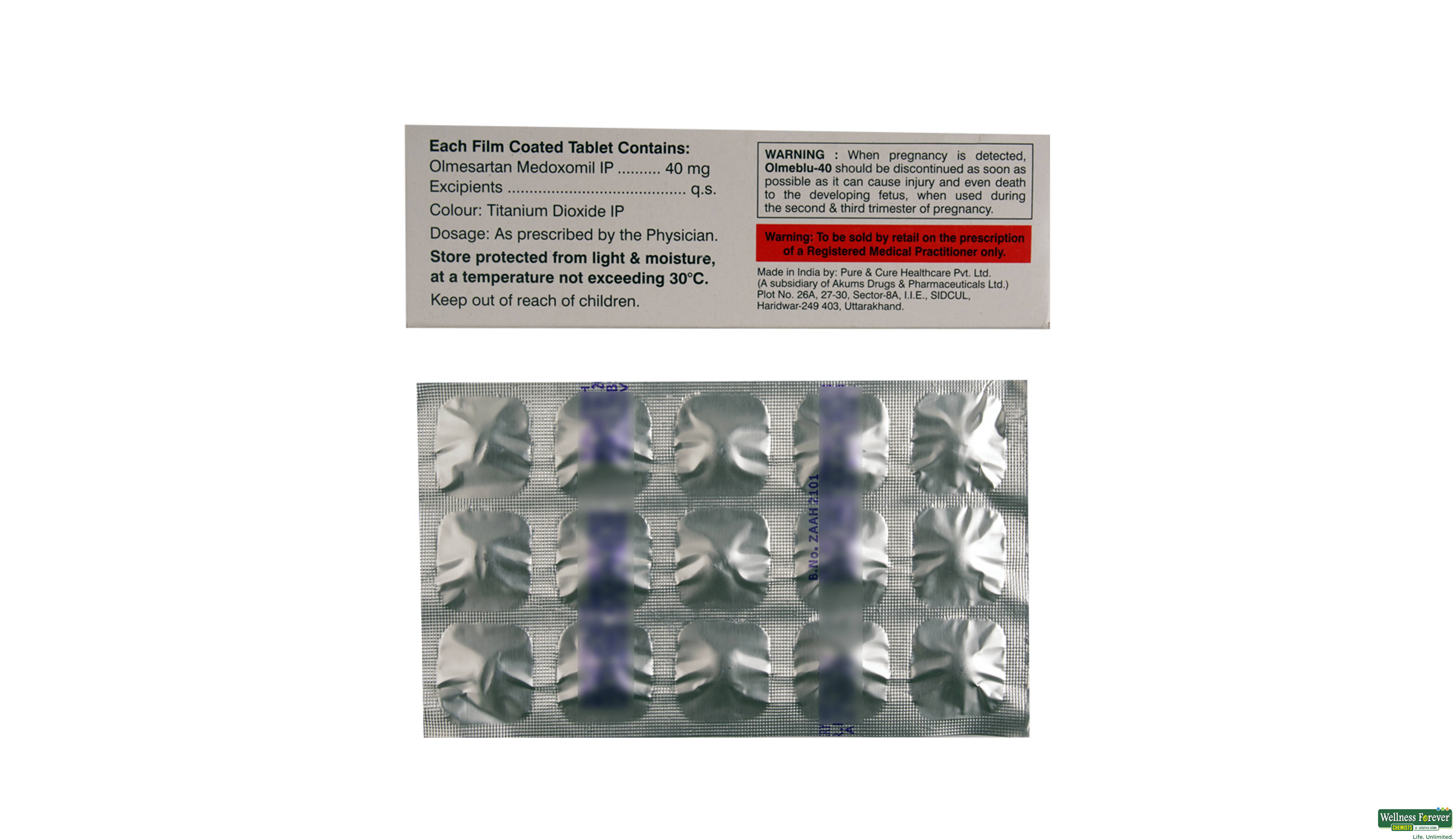 OLMEBLU 40MG 15TAB- 2, 15TAB, 