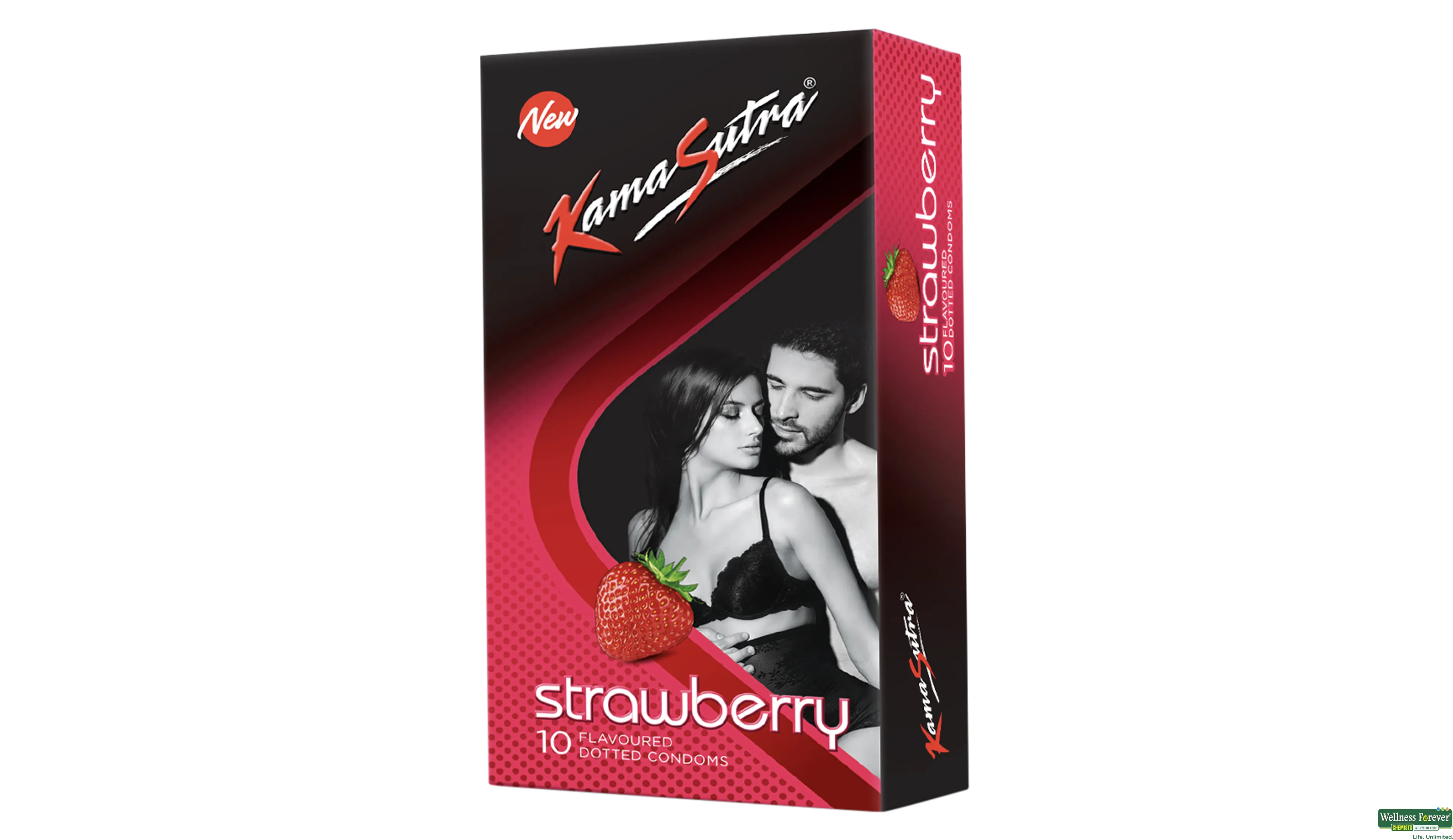 KS CONDOM EXCITE STRAWBERRY 10PC- 1, 10PC, 