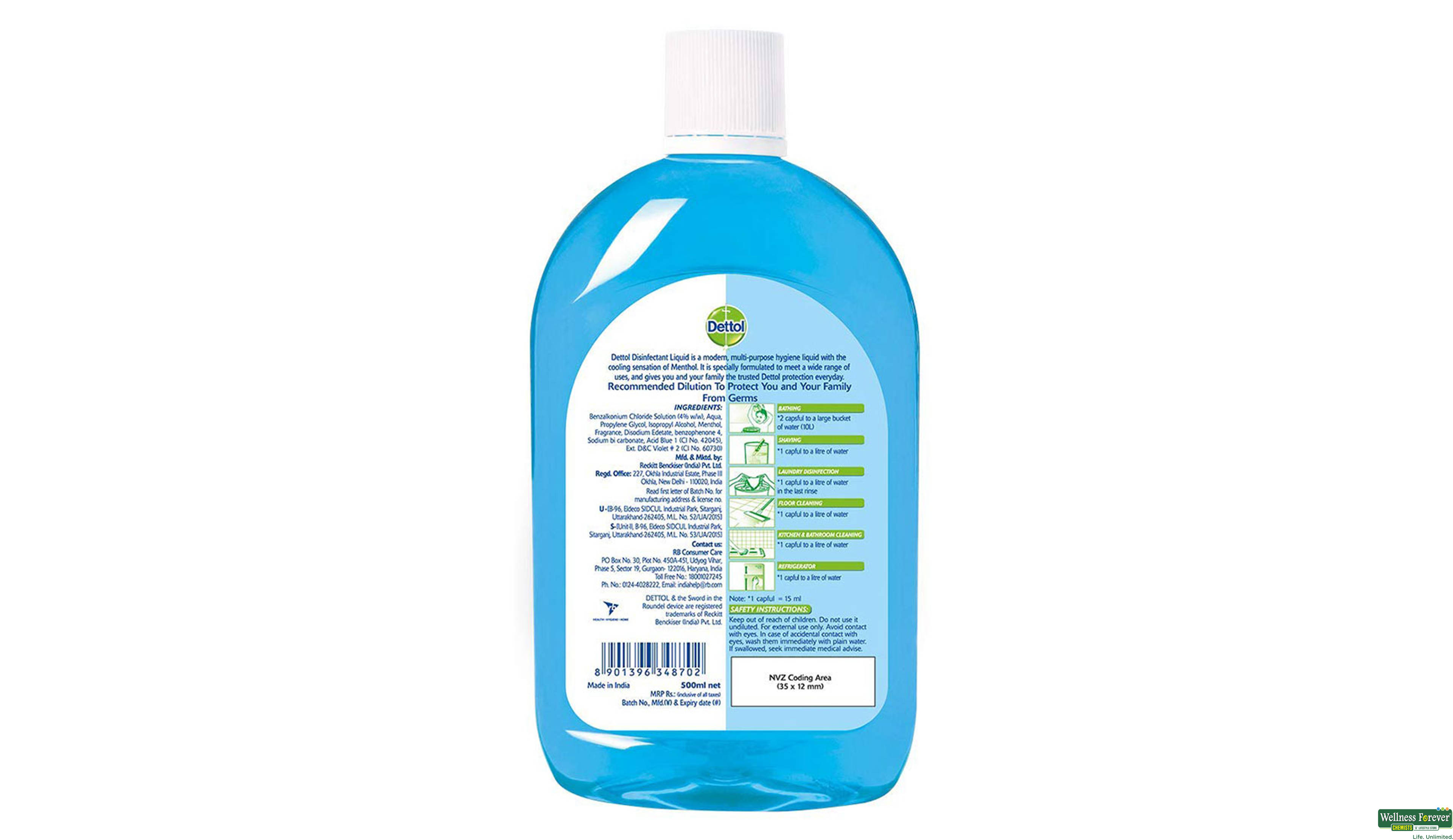 DETT LIQ HYGIENE COOL 500ML- 2, 500ML, 