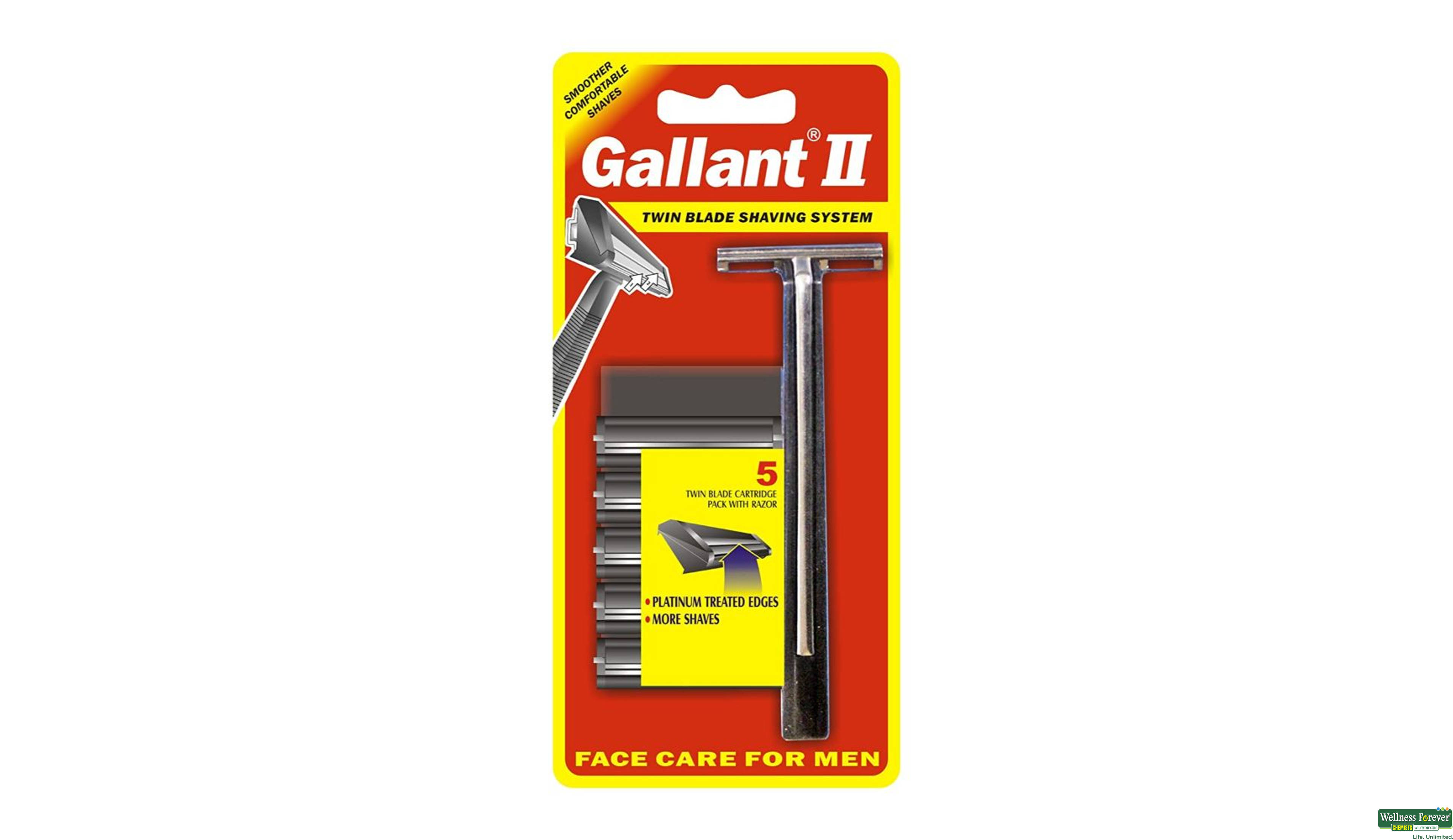 GALLANT II TWIN BLADE CARTRIDGES 5PC- 1, 5PC, 