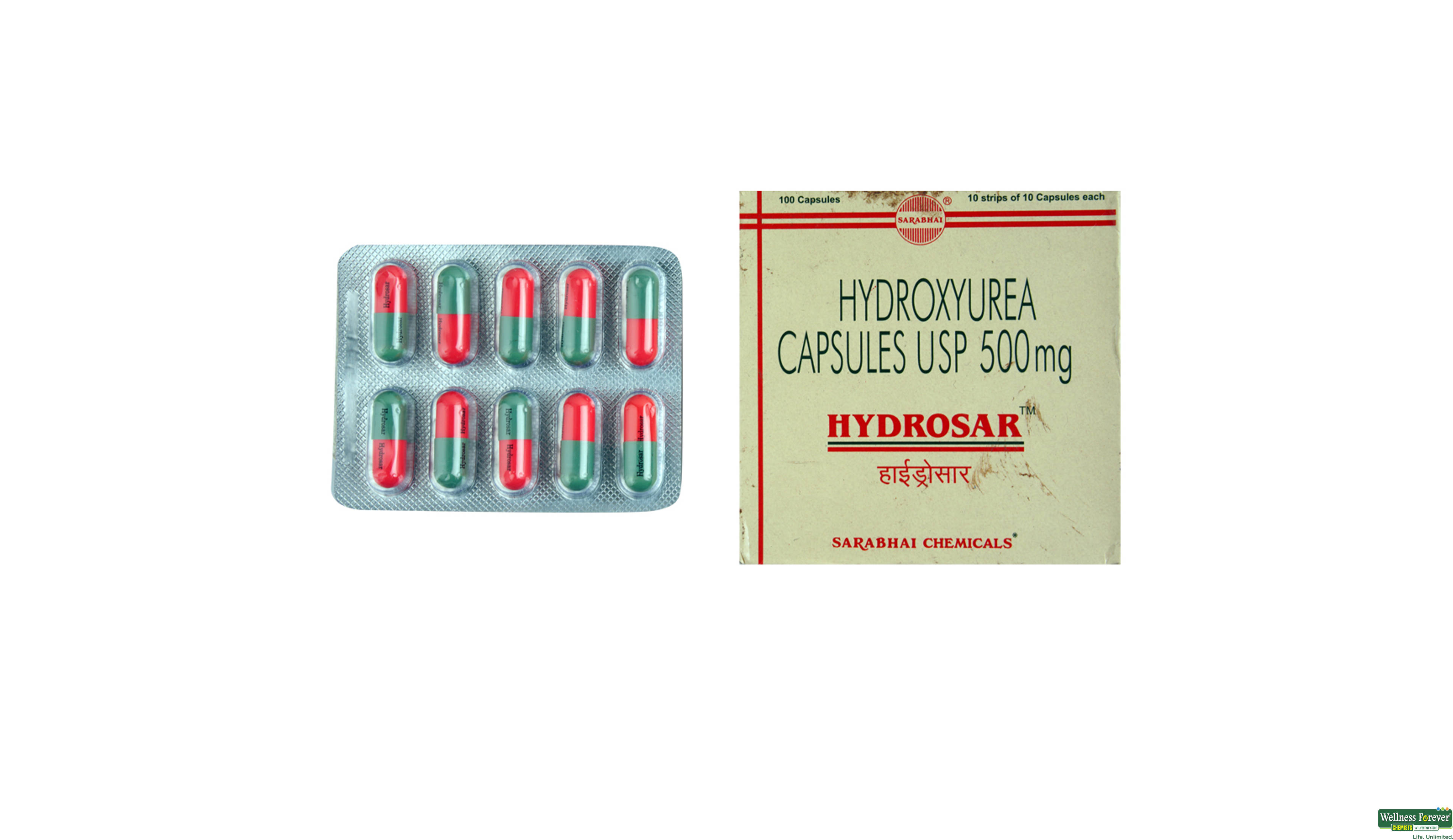 HYDROSAR 500MG 10CAP- 1, 10CAP, 